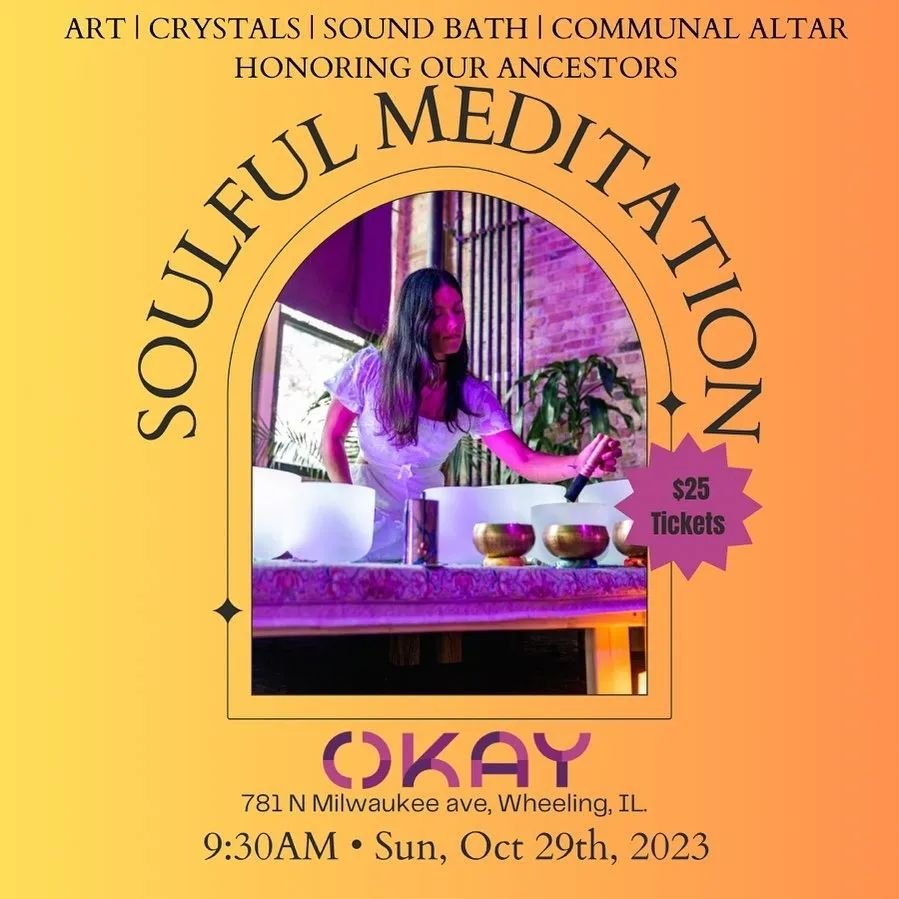 Join us this Sunday 🌹🎶🕯🏵🕯🌹🎶

repost from @unladylikechi 

Start your Sunday morning at Unladylike&rsquo;s very special Soulful Meditation 10/29 at 9:30am 💋 There will be Art/ journaling, crystals, a beautiful sound bath by facilitator Evelyn 