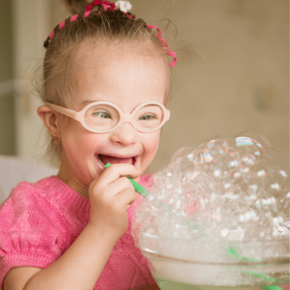 child engaging in early communication skills