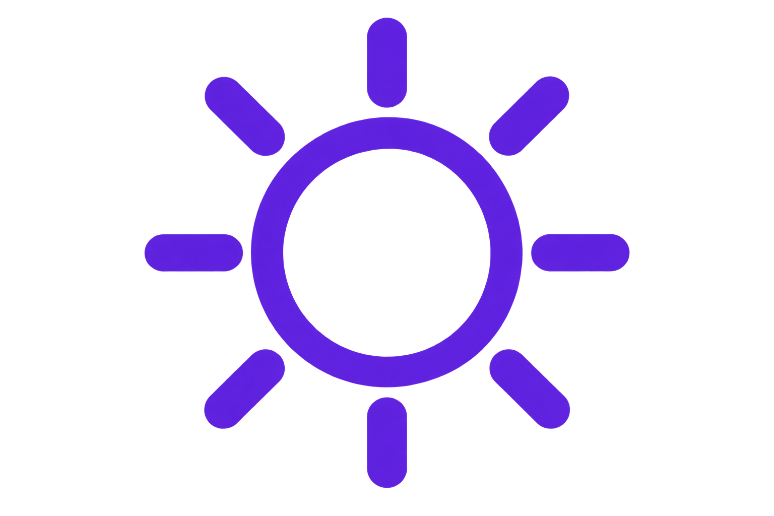 Purple sun outline for speech and occupational therapy