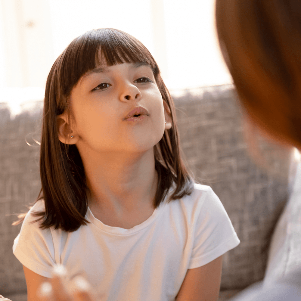 little girl receiving speech therapy in dfw