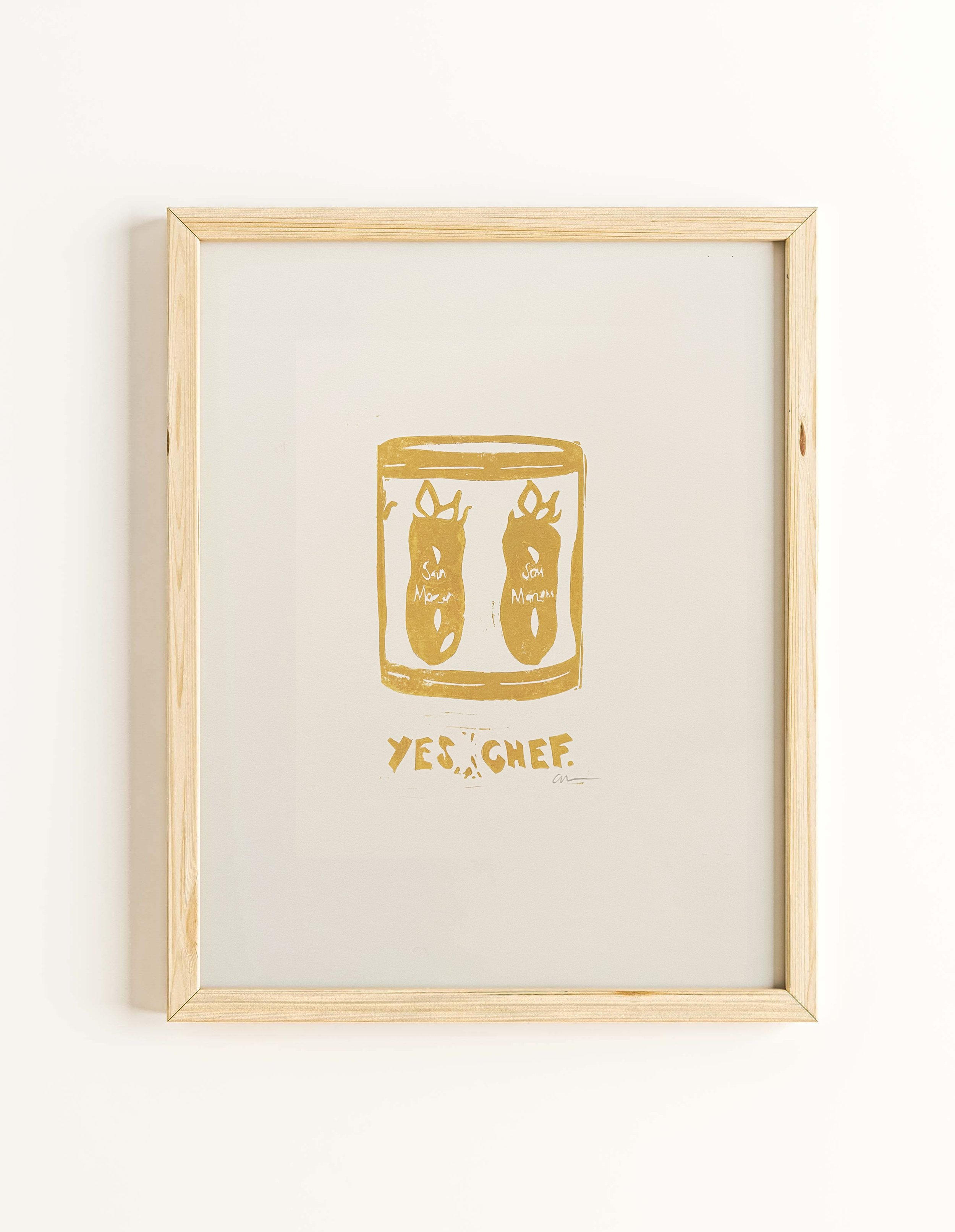 FRAME-WOOD-8X10-Yes Chef-Yellow.jpg