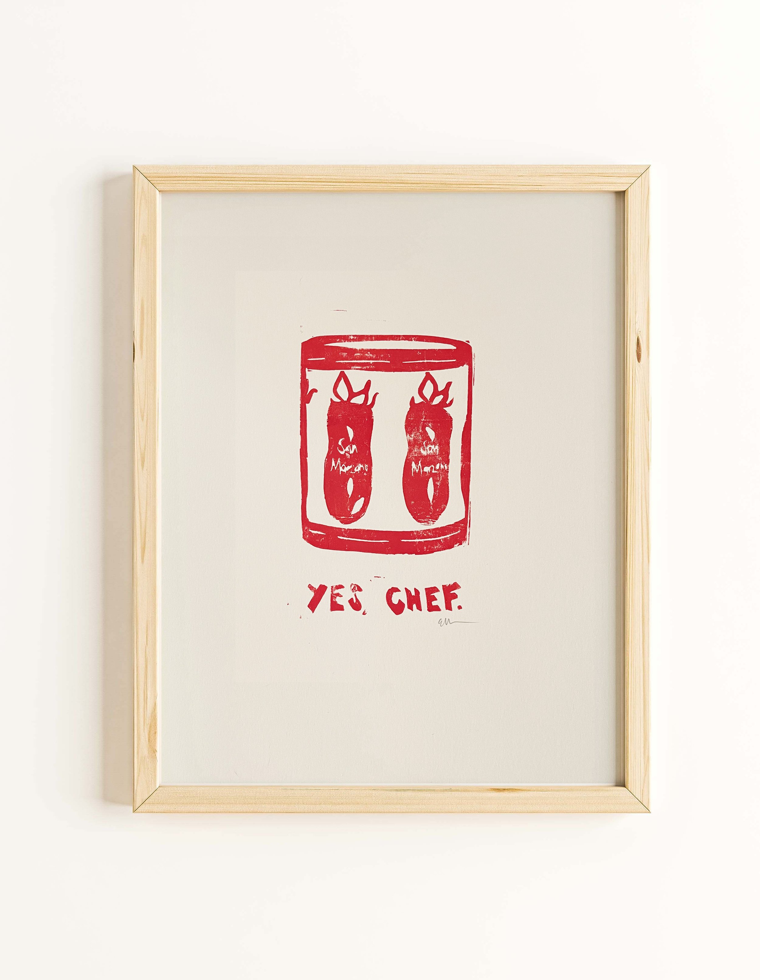 FRAME-WOOD-8X10-Yes Chef-Red.jpg