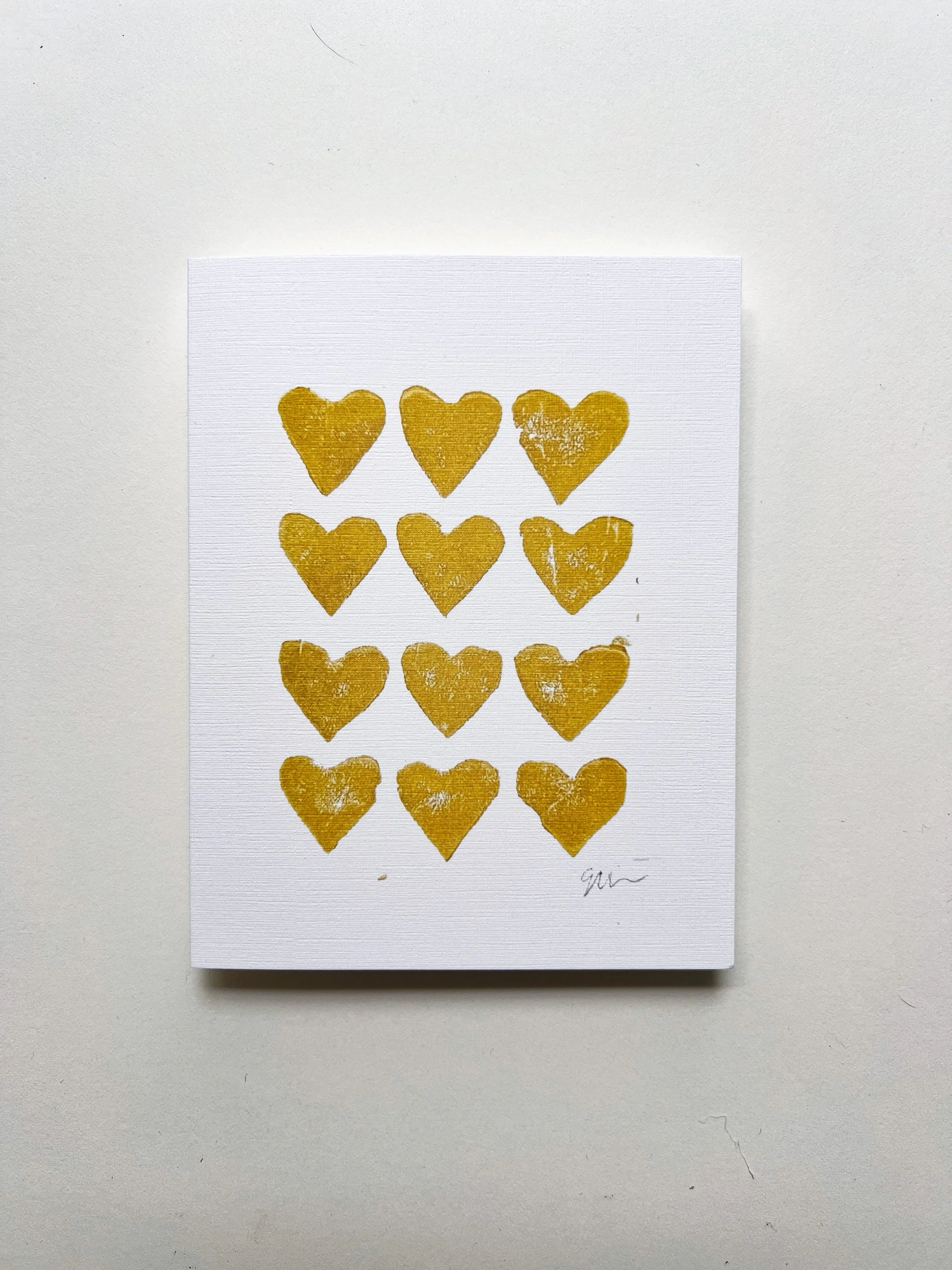 'Golden Hearts' Greeting Card