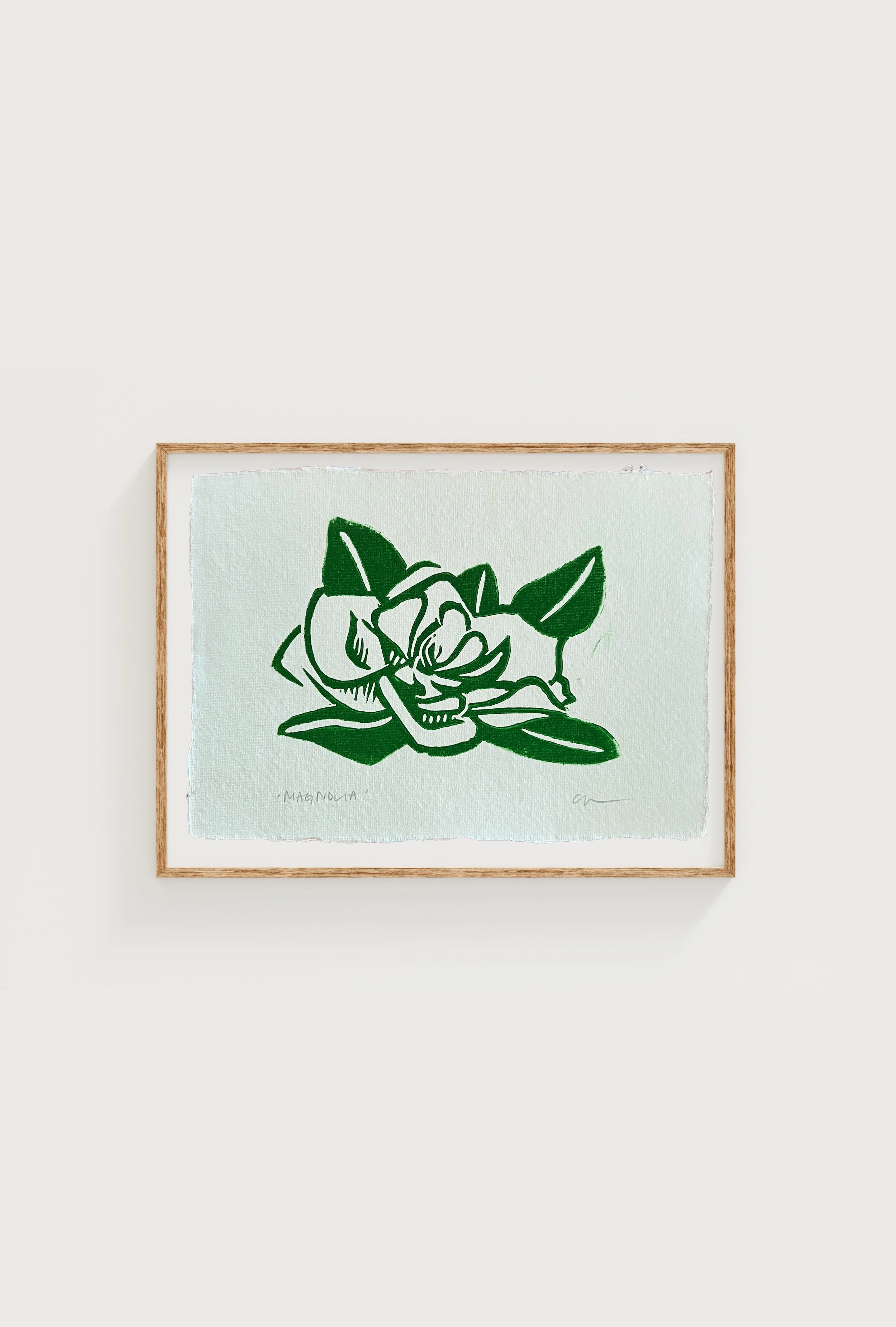 'Magnolia' Linocut Print