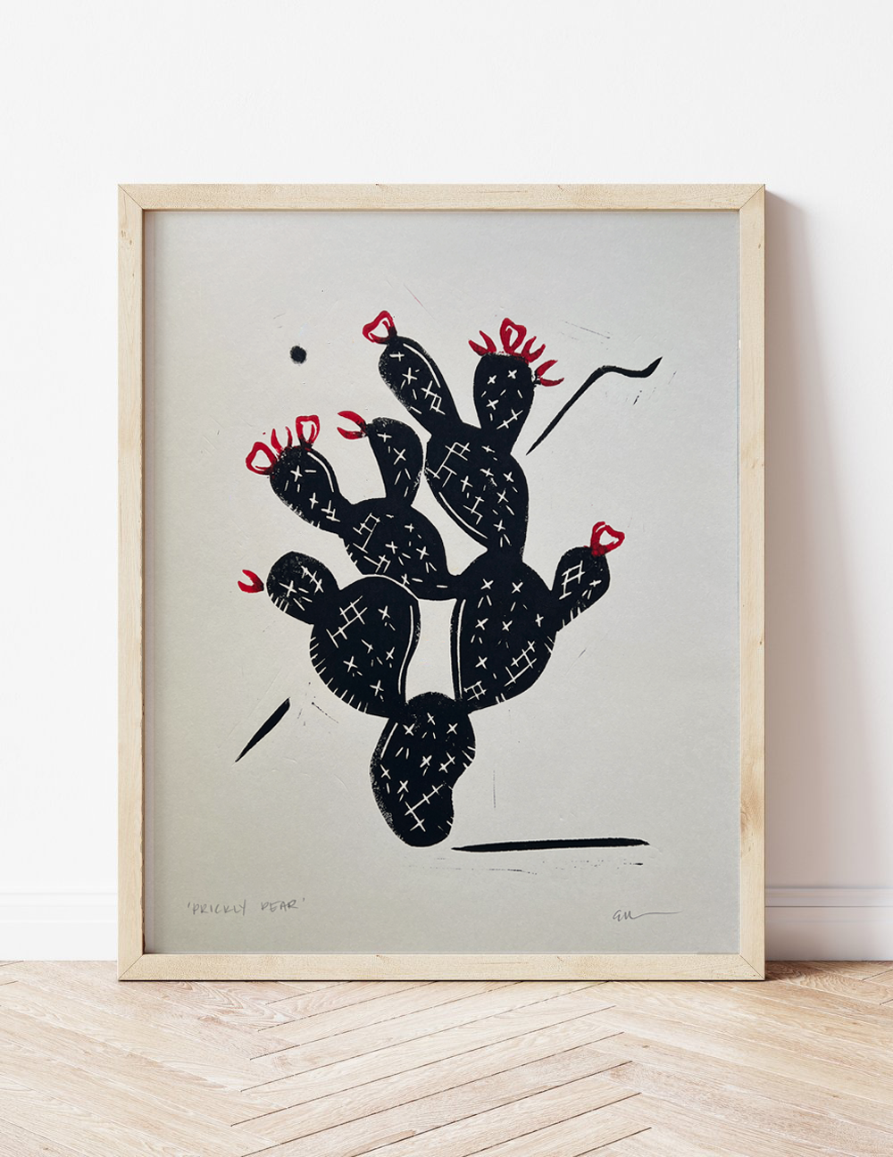 'Prickly Pear' Linocut Print