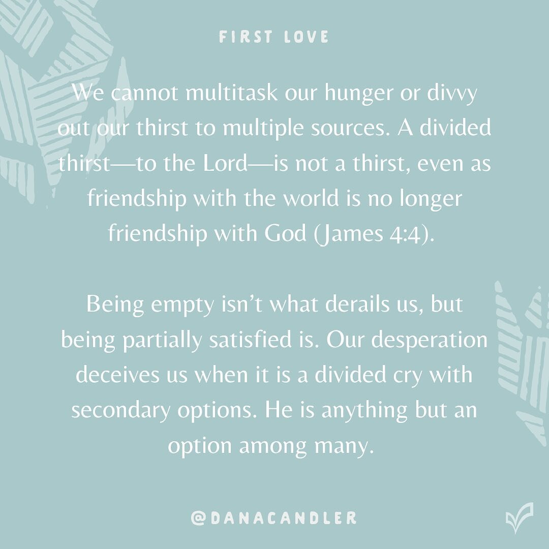 Our passion can fool us. Our desperation in heightened moments can mask underlying dividedness. Yet Jesus wants more than our partial passion.

When He said, &ldquo;All you who are thirsty,&rdquo; or &ldquo;If anyone thirsts,&rdquo; or &ldquo;Let him
