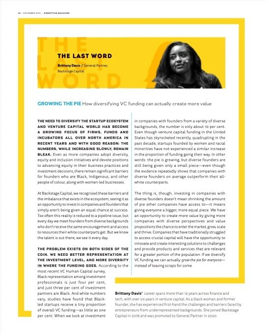 The Last Word - Disruption Magazine
