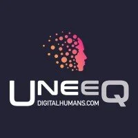 UneeQ logo with digital human silhouette