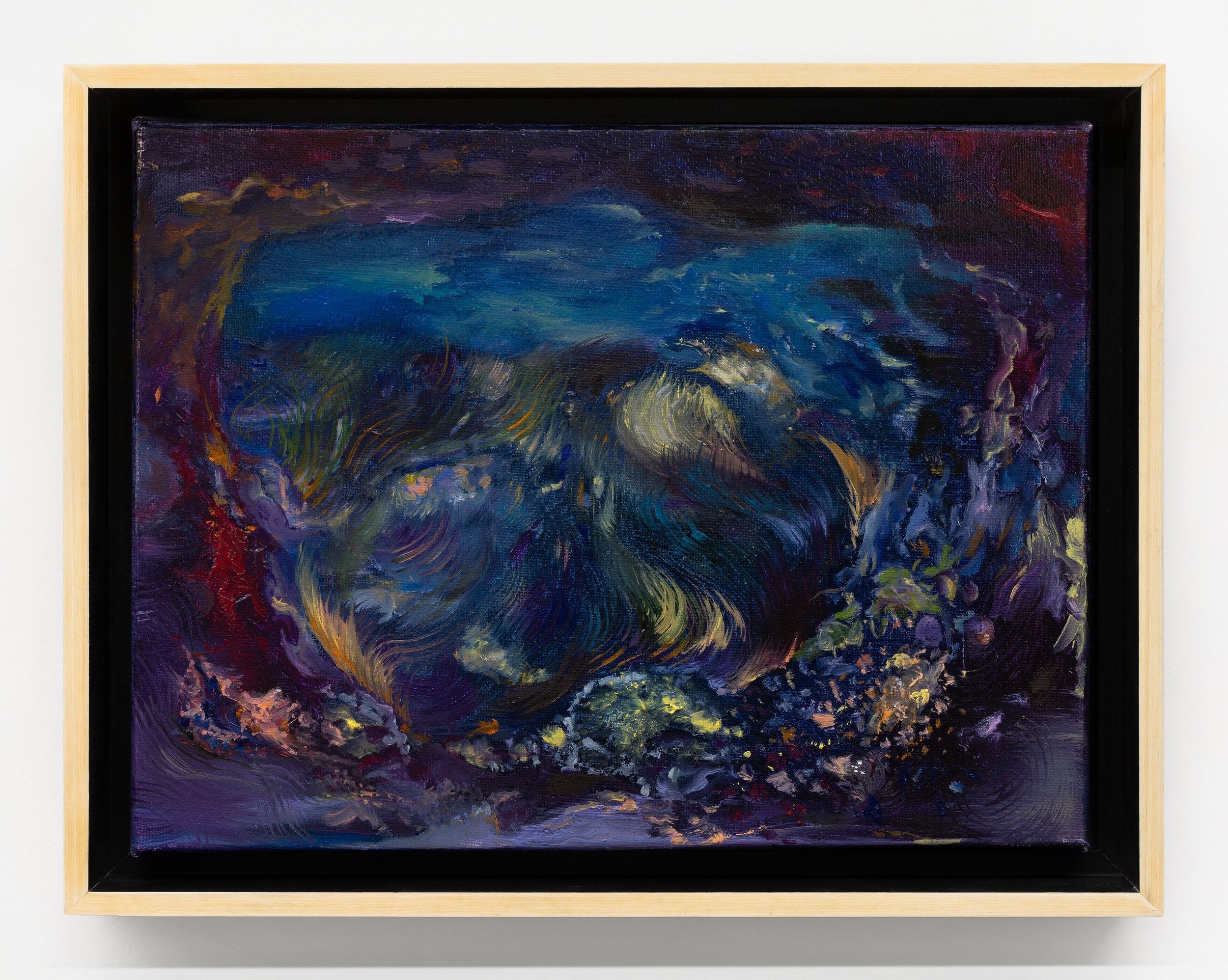out of the blue, 2024, oil on linen, 9 x 12 inches