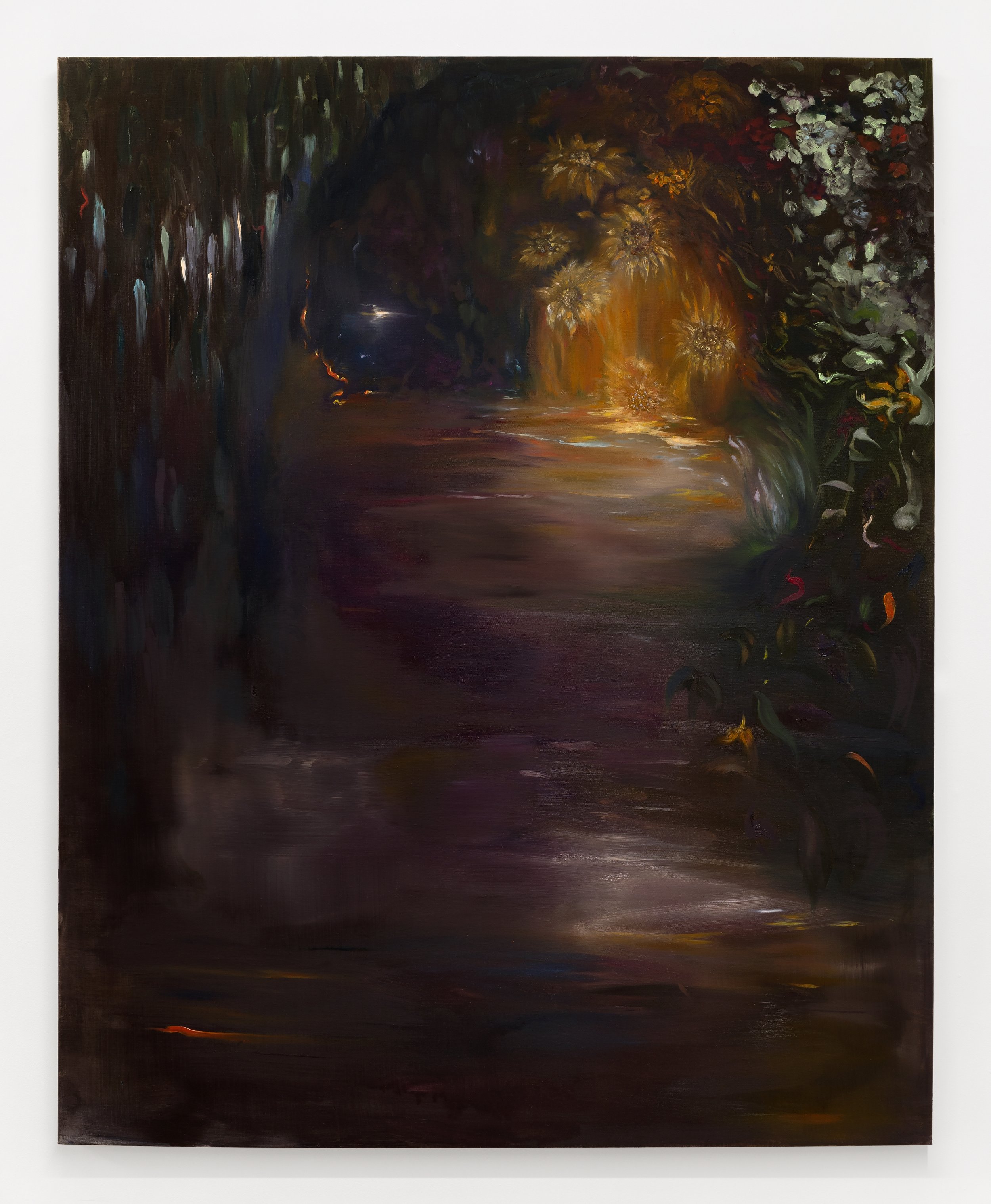 bending to the sun, 2024, oil on linen, 60 x 48 inches