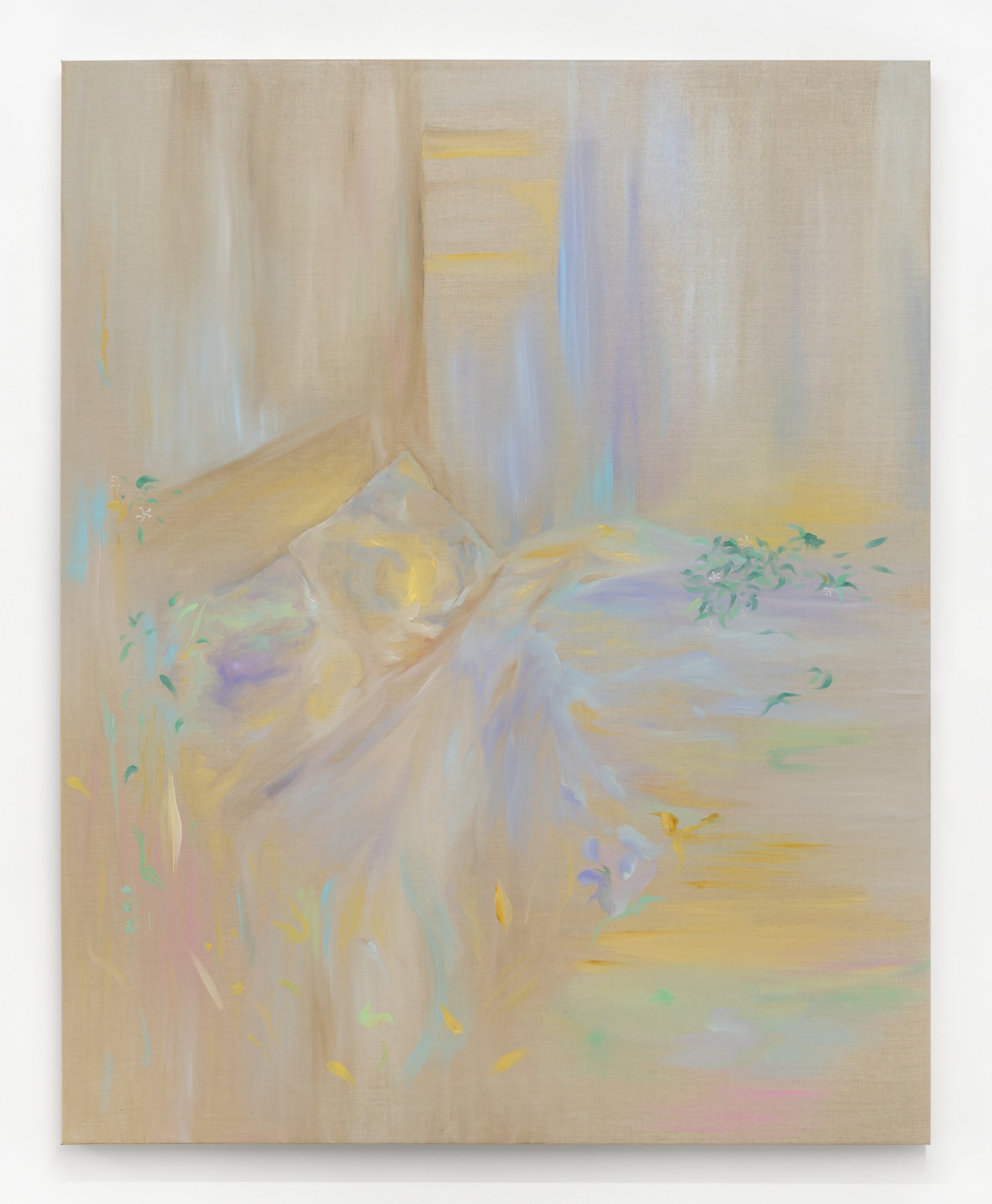 mourning star jasmine, 2024, oil on linen, 60 x 48 inches