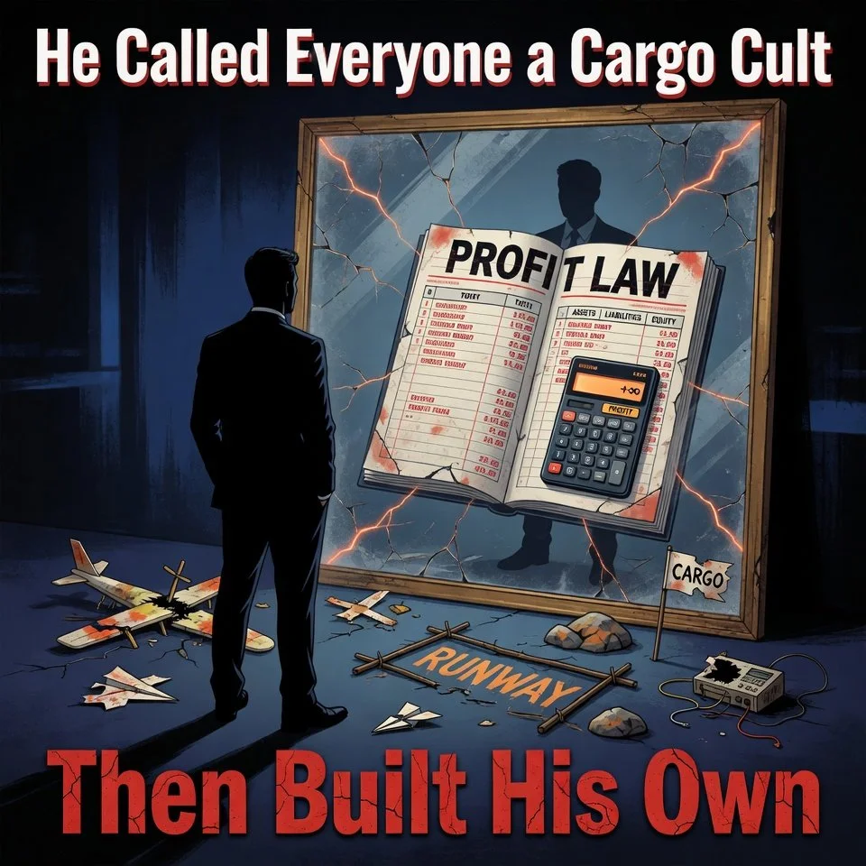 The Man Who Called Everyone Else a Cargo Cult — And Built One Himself