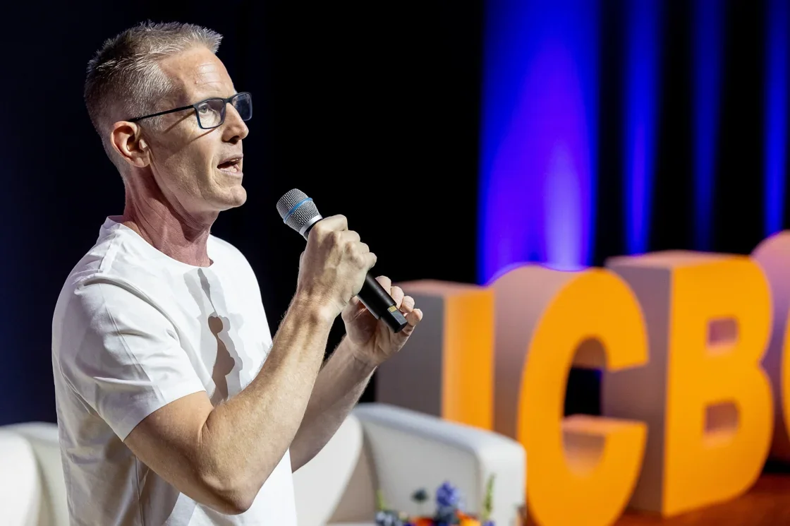 ICBC Owner and CEO, Alex Rogers speaking at ICBC Barcelona
