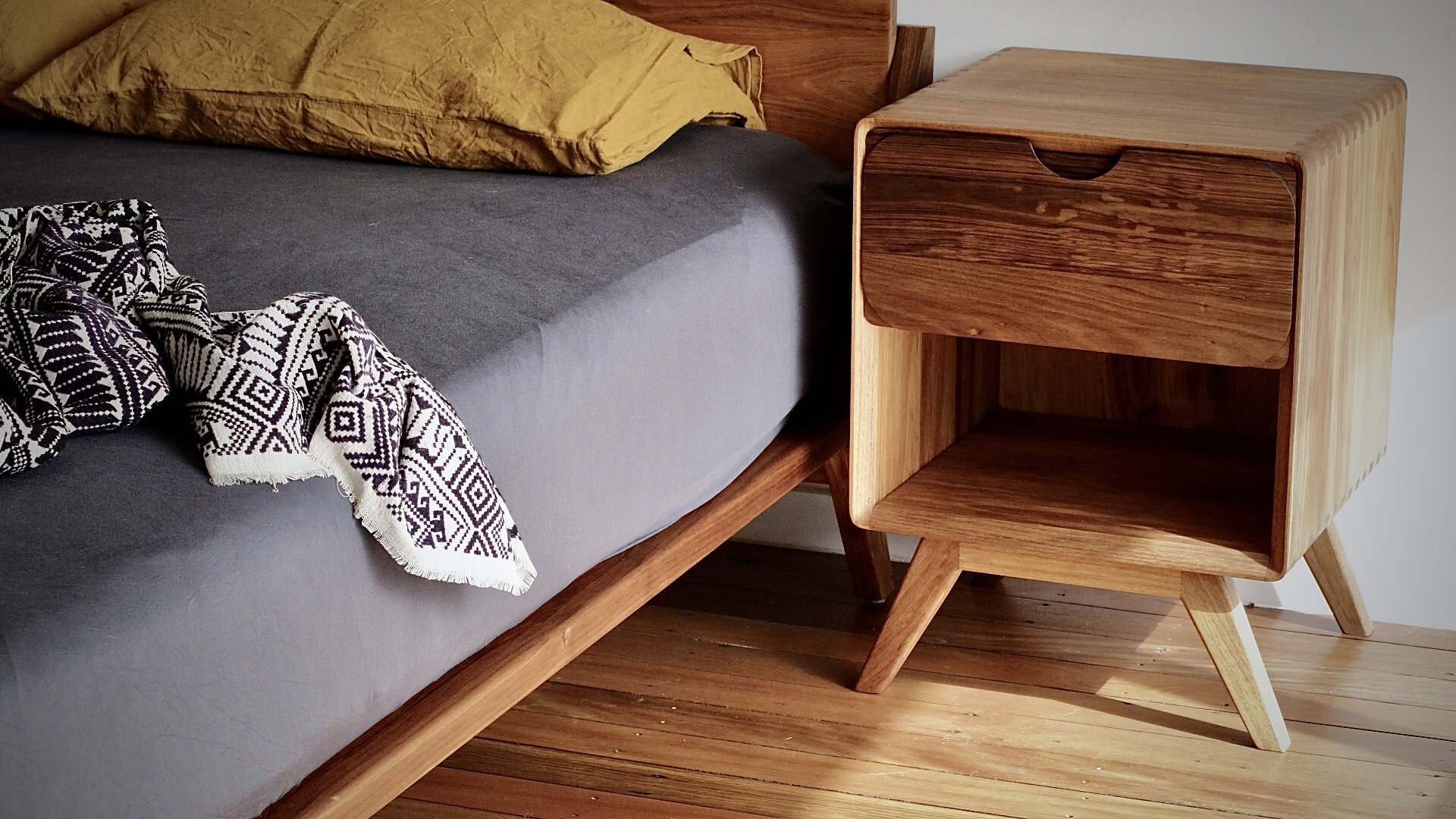 MM Round bedside table -Leaf Furniture