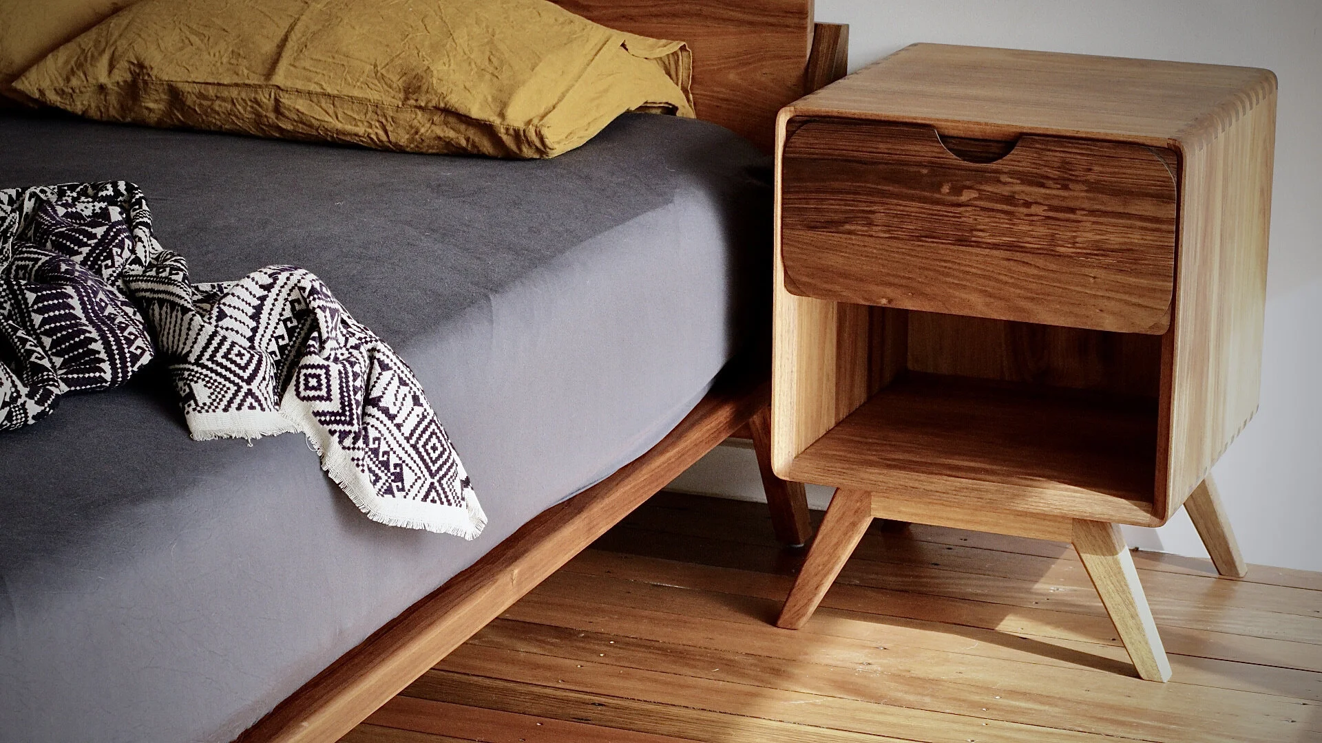 MM Round bedside table -Leaf Furniture