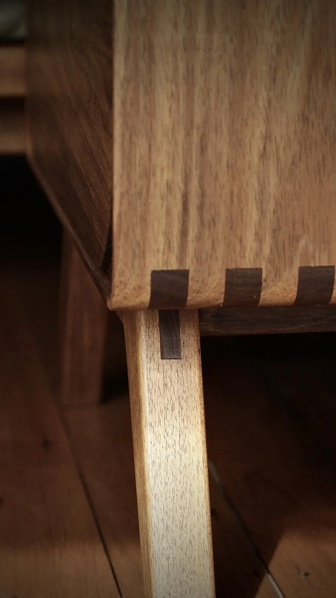 mm round bedside table- made by Leaf Furniture