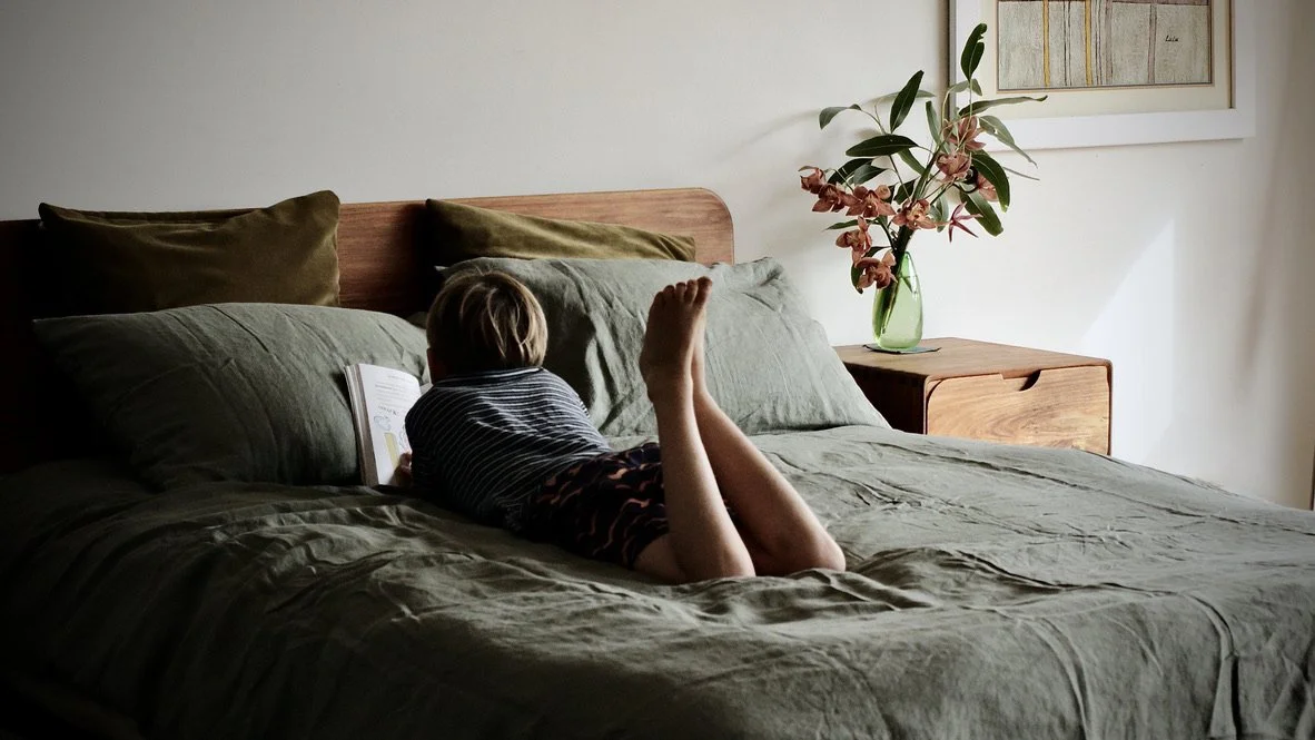 mm round bedside table- made by Leaf Furniture