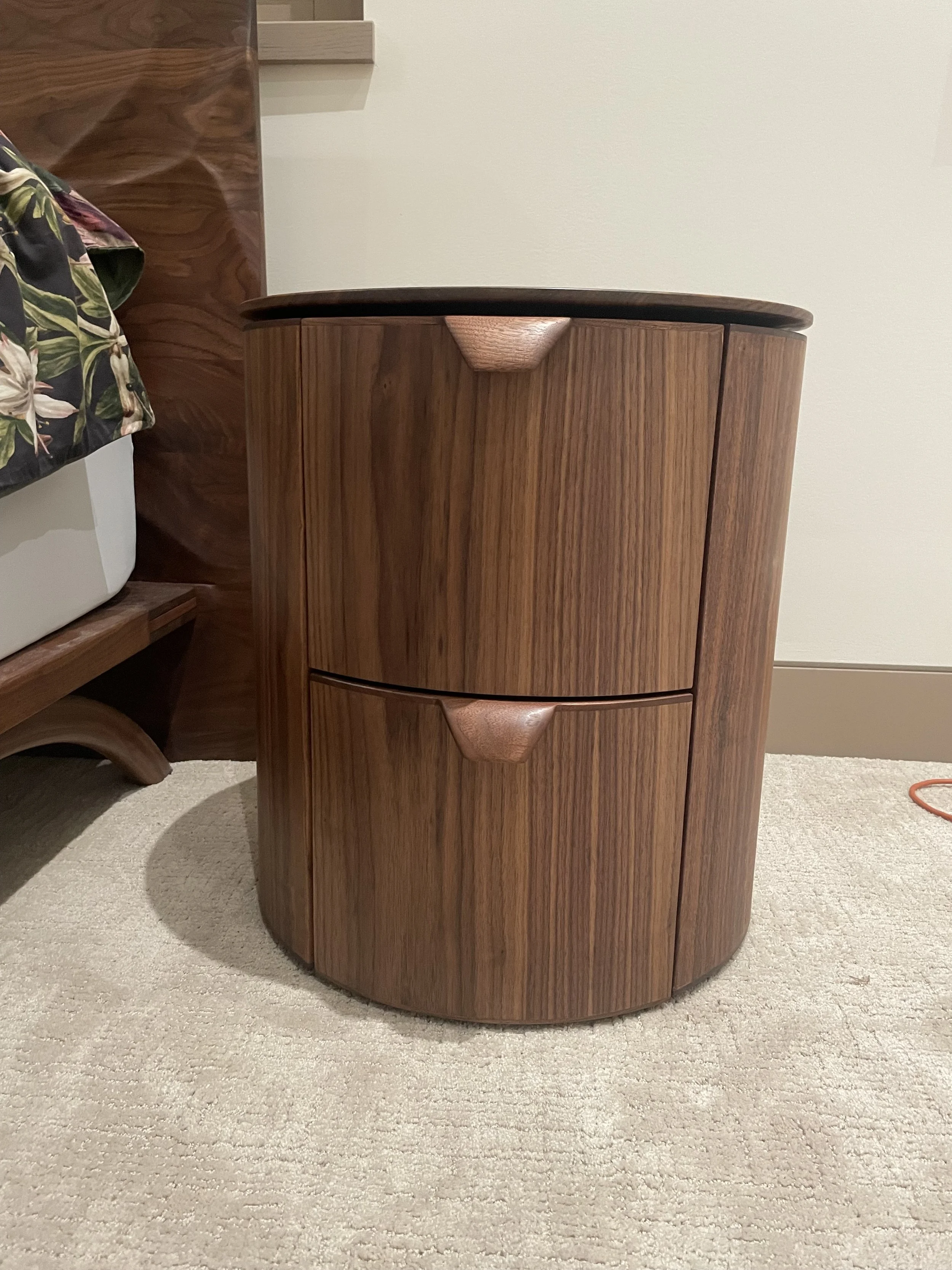 Walnut Bedside Table