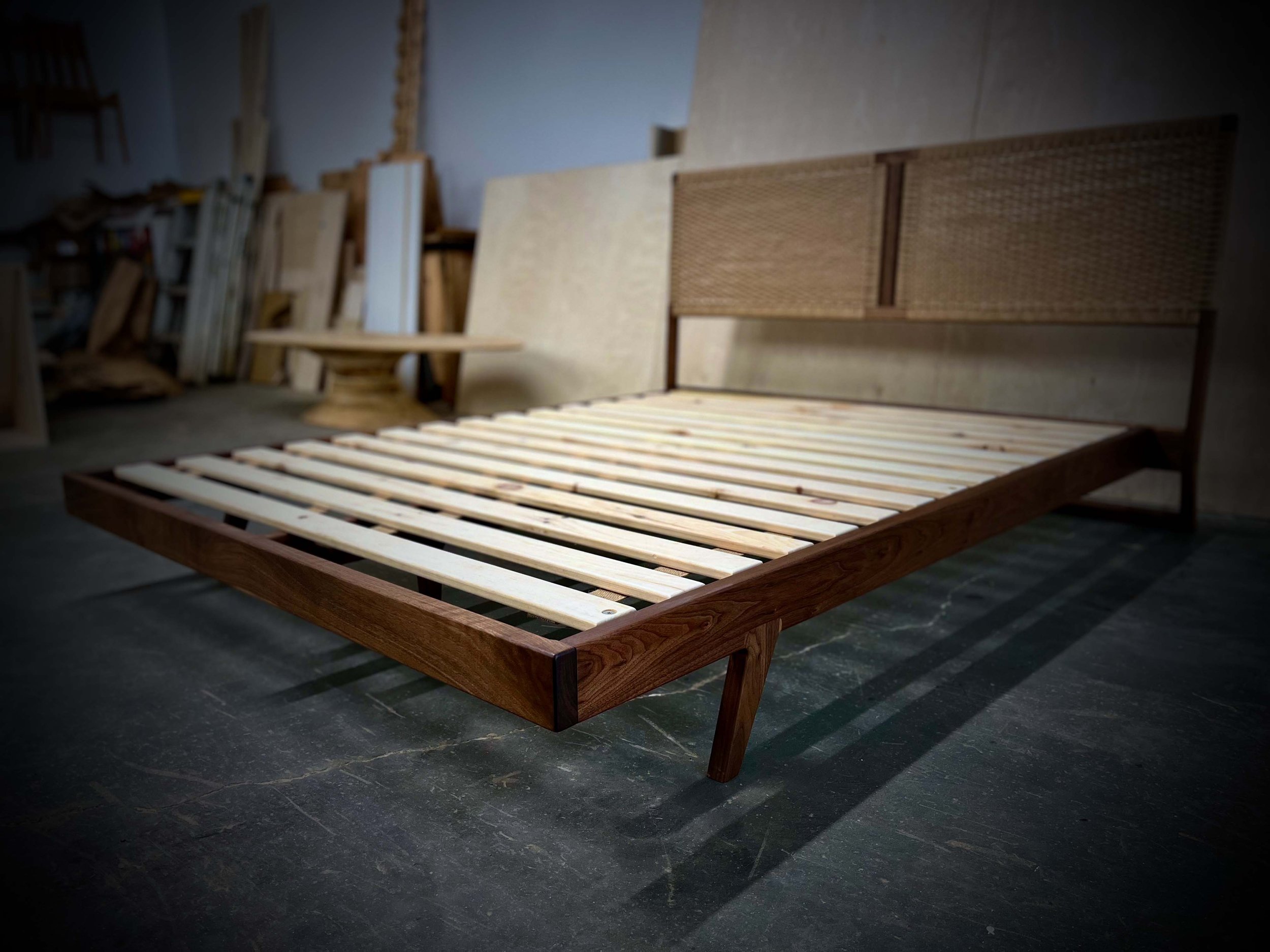 Made-to-order Bed Customer design tweaked to add Leaf Furniture elements