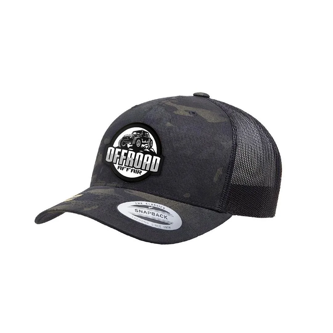 @offroadaffair hats have dropped on our website! Check out the link below to pick yours up now.

https://www.shopoverlandapparel.com/shop/p/oaffair-woven-logo-snapback-hat