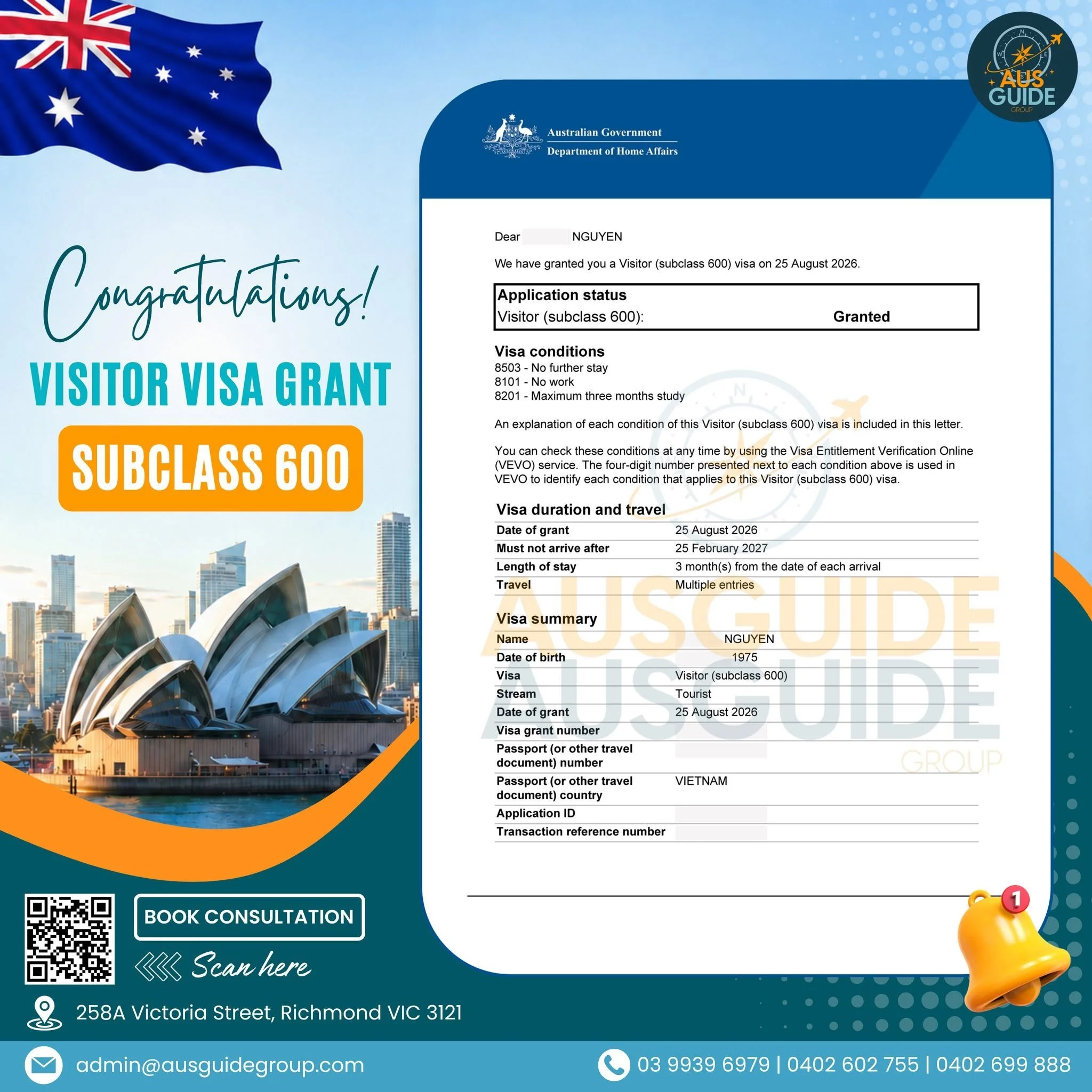 A SPECIAL FAMILY REUNION – VISITOR VISA GRANTED