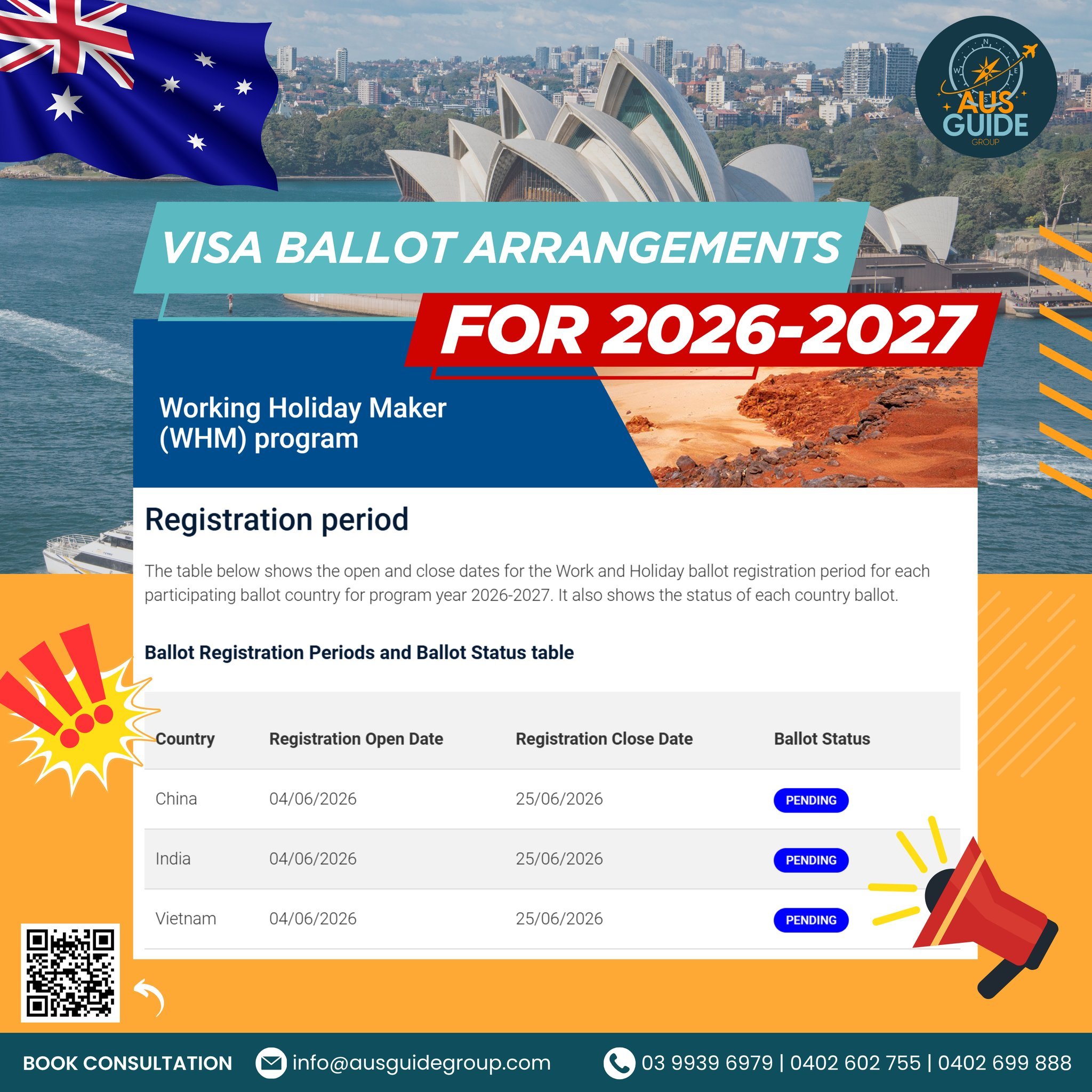 LATEST UPDATE: VISA 462 BALLOT ARRANGEMENTS FOR PROGRAM YEAR 2026–2027&nbsp;