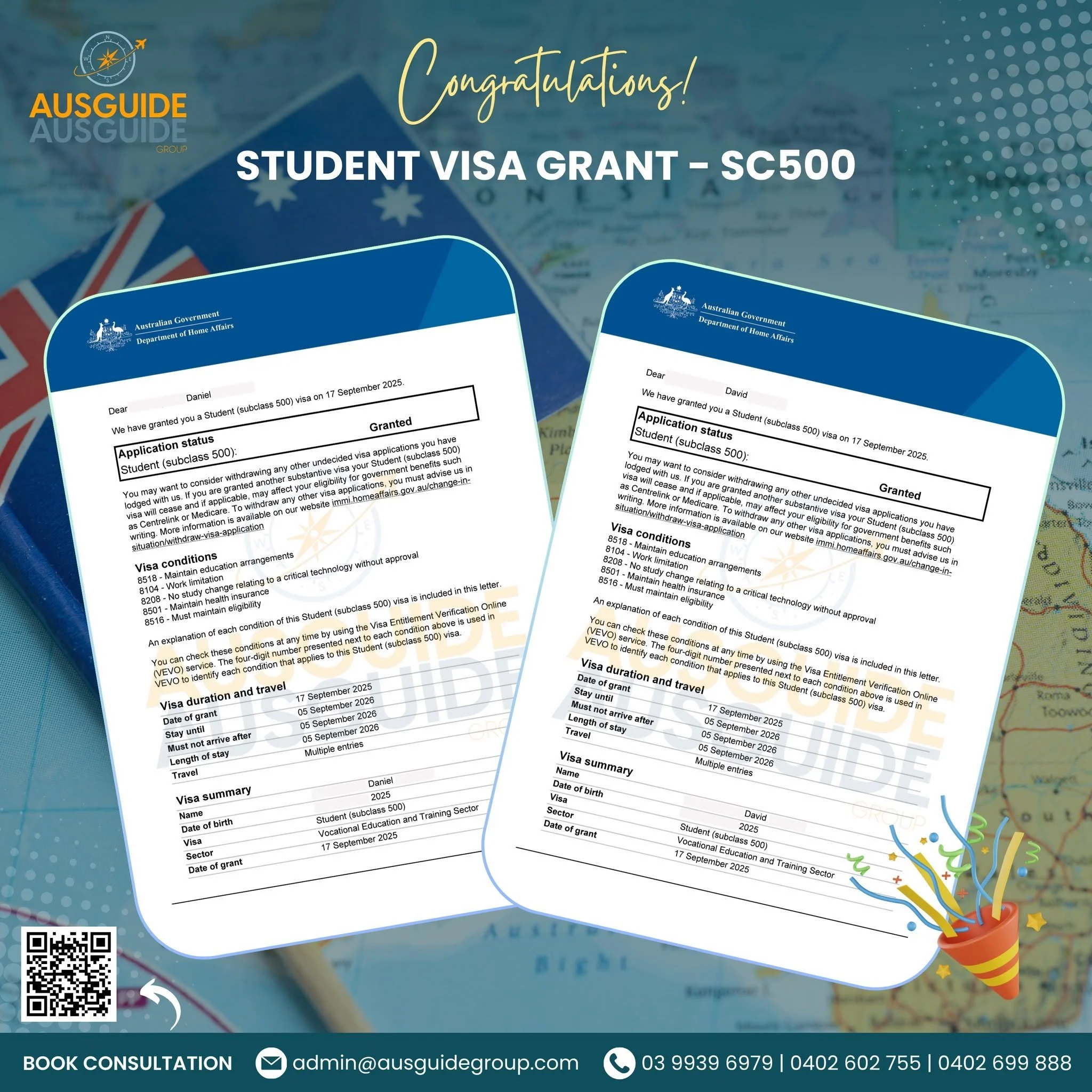 KEEPING THE FAMILY TOGETHER – TWO VISAS SUBCLASS 500 GRANTED.jpg