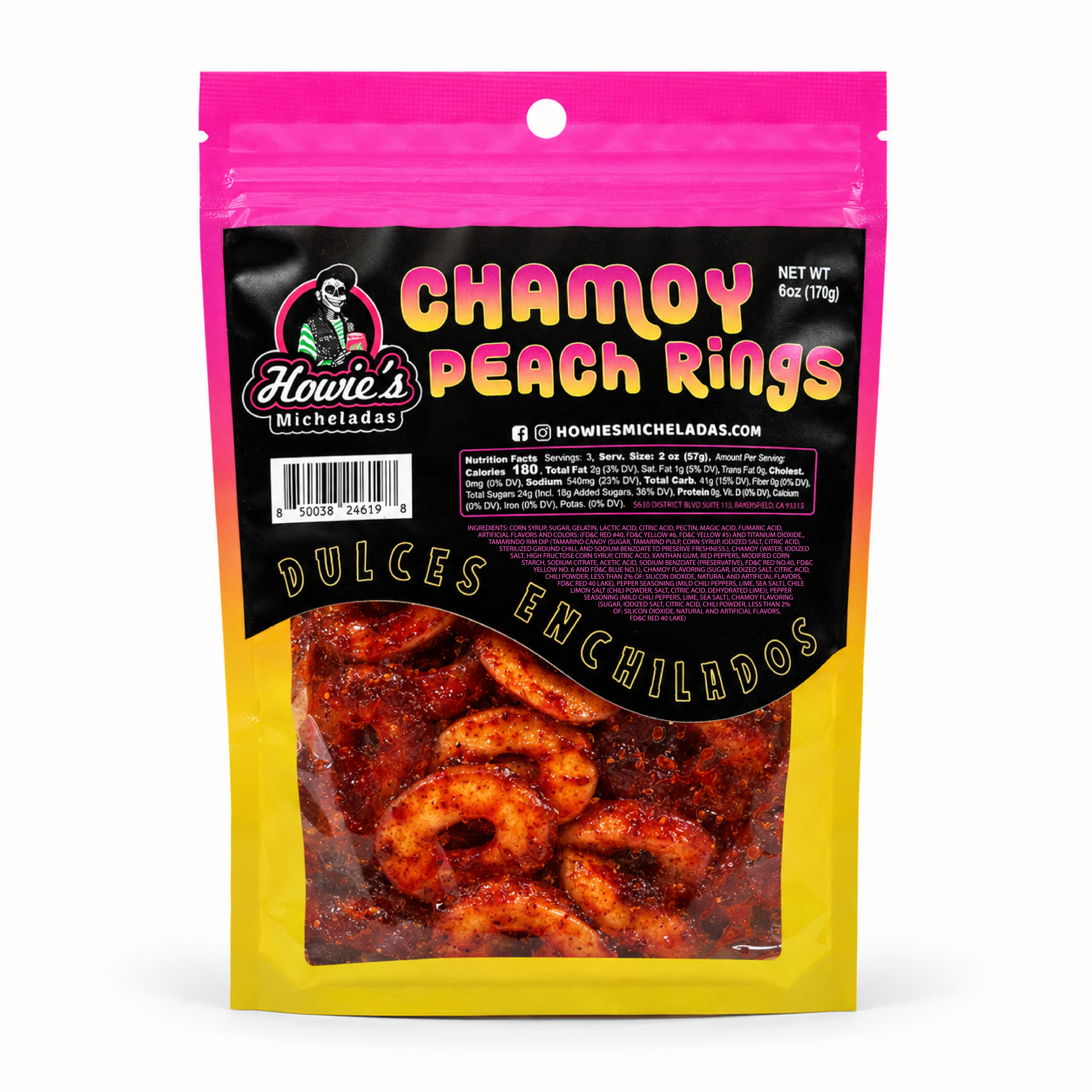 Chamoy Peach Rings 6 oz