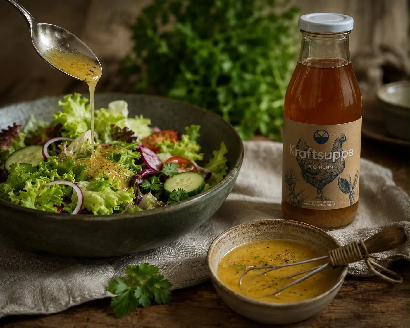 Die Salatsauce, die wärmt