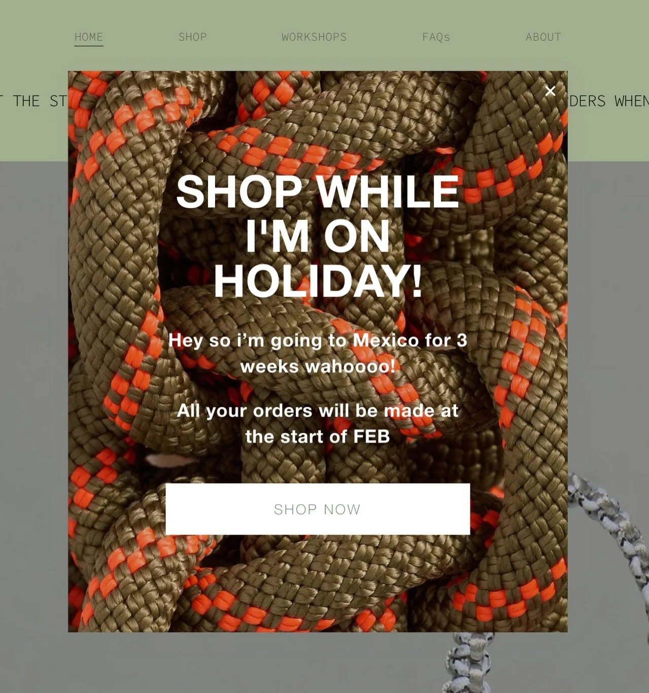 OUR SHOPS BACK TO NORMAL // Just a slightly longer make time as I&rsquo;m on holiday // Orders will start getting made the week I get back at the start of February 💚😇