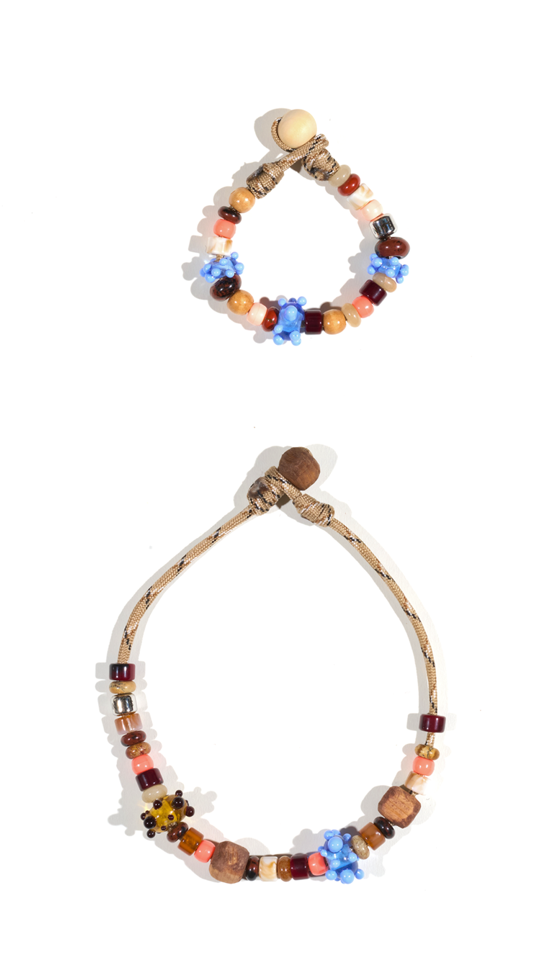 handmade glass beaded bracelet and necklace set