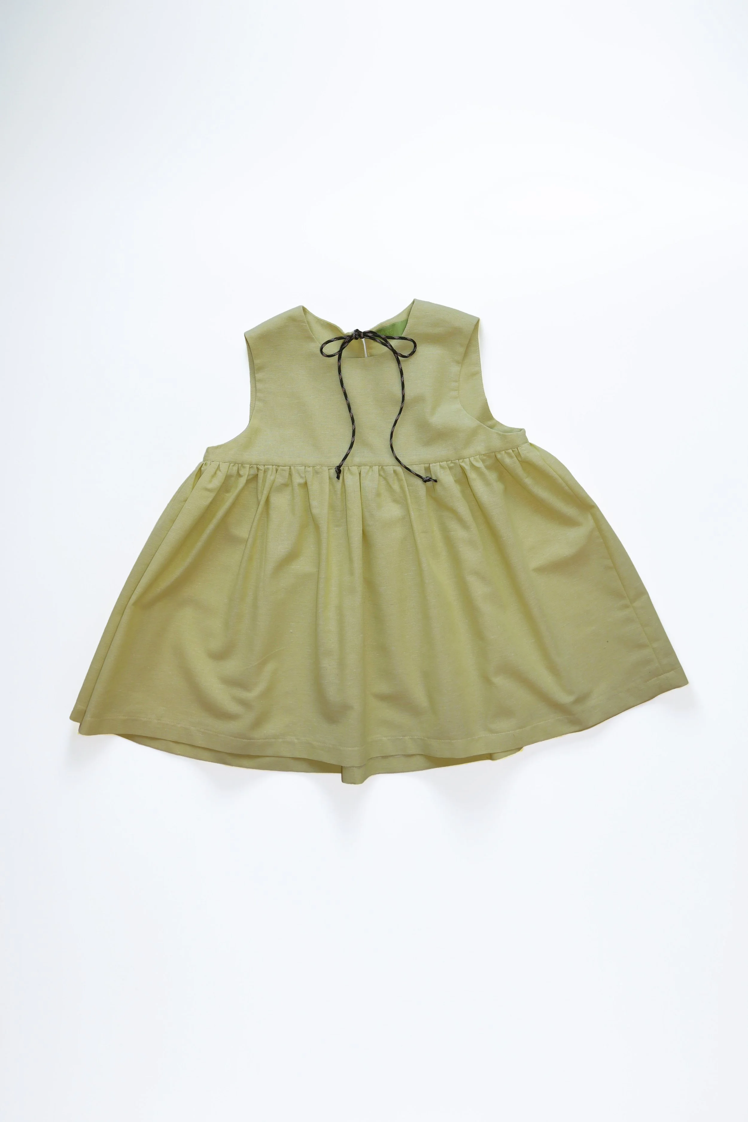 THRILLS TOP - CHARTREUSE LINEN