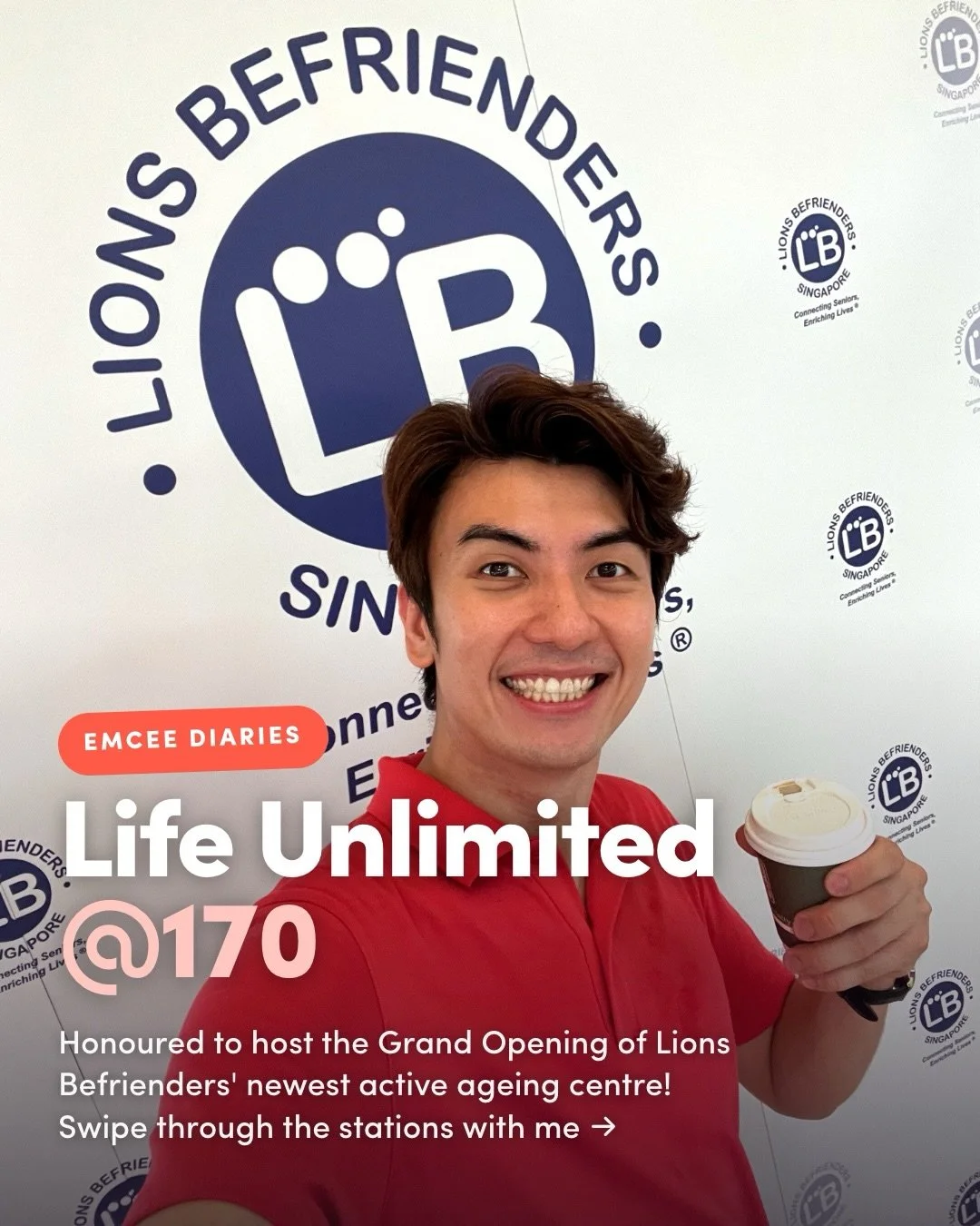 I don&rsquo;t emcee often, so it was a real joy to host the Grand Opening of Lions Befrienders&rsquo; new Active Ageing Centre ❤️ Life is good!

Pleasant surprise at the last video 😁

@lionsbefrienders

Smart Guitar @playandsinglikeapro
Pressed Flow