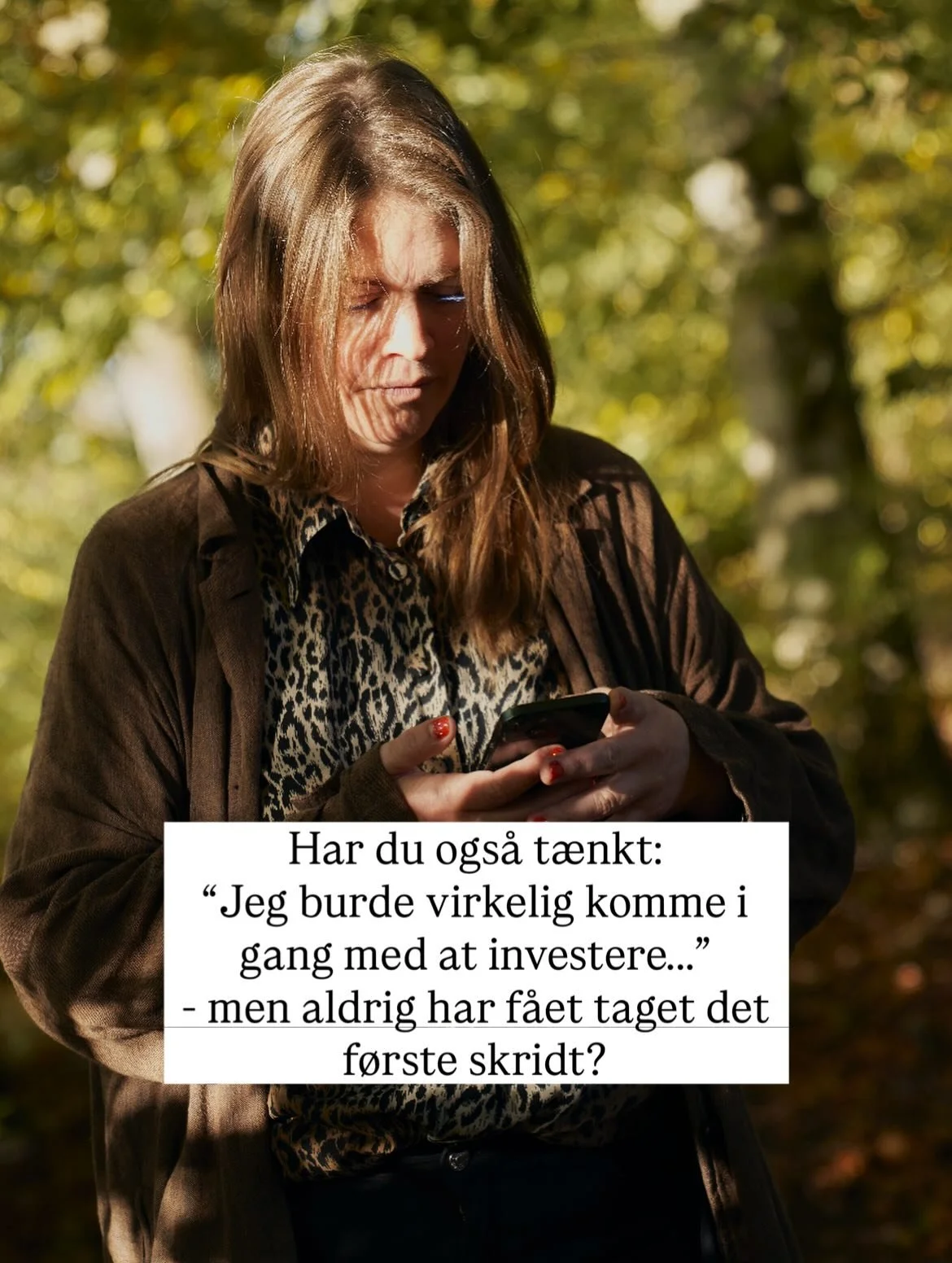 Du beh&oslash;ver ikke have styr p&aring; alt for at komme i gang🌱 Faktisk starter det sj&aelig;ldent med investeringer - det starter med dig. 

En 1:1 sparring handler ikke kun om penge, men mere om at skabe frihed, overblik og handlemuligheder i d