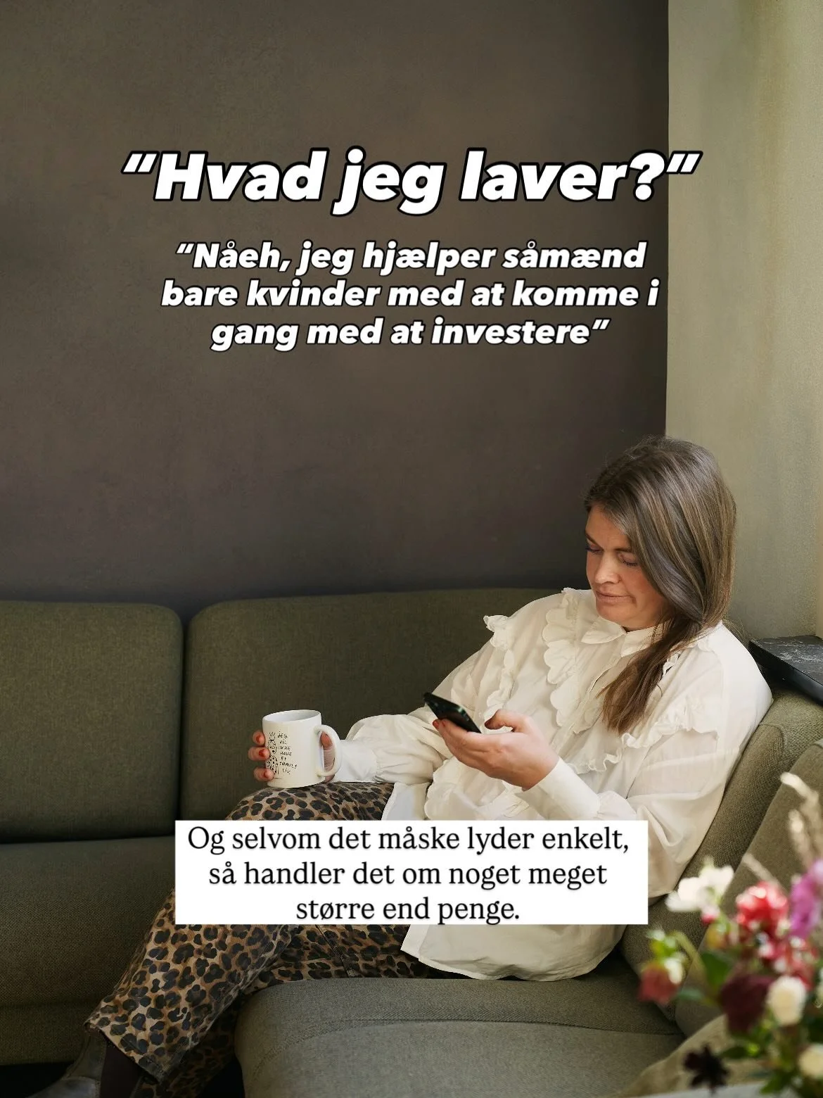 Jeg hj&aelig;lper kvinder med at komme i gang med at investere❤️&zwj;🔥
Ikke fordi investering handler om at blive rig, men fordi det handler om frihed, muligheder og &oslash;konomisk styrke. 
Jo flere kvinder der investerer, desto st&aelig;rkere st&