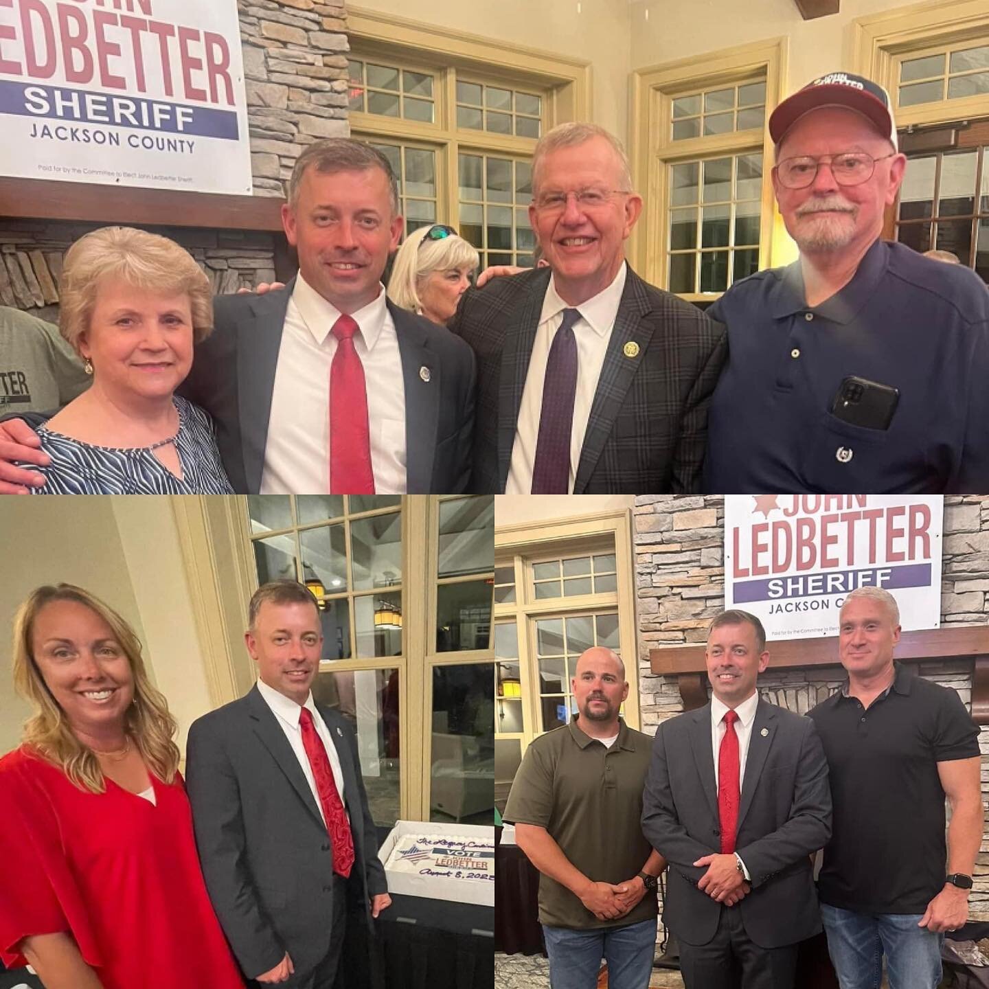 Thank you, Jackson County. I&rsquo;m honored to serve as your sheriff, and I&rsquo;m humbled by your outpouring of support. I look forward to continuing to work hard for all communities throughout the county. - Sheriff John Ledbetter
