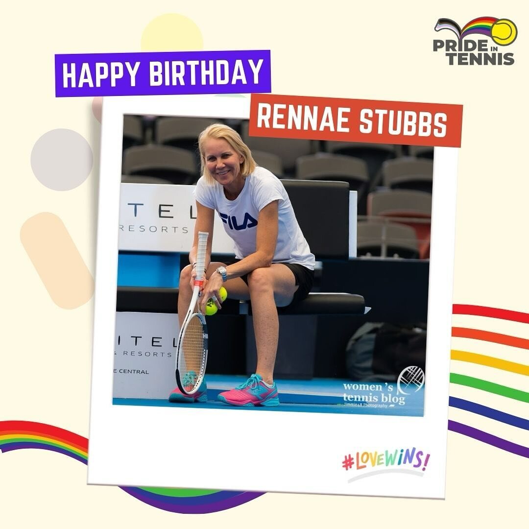 Happy Birthday to @rennaestubbs . 🎉🎾

An icon both on and off the court. 🌟

#prideintennis  #tennis
#LGBTQSPORT #LGBTQ #lgbtqcommunity #inclusionmatters