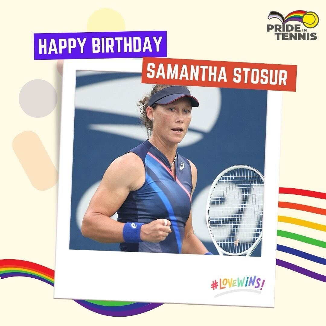 Happy Birthday to the incredible @samstosur . 🎉

Thank you for being a shining example to everyone! 🌈🎾

#prideintennis  #tennis
#LGBTQSPORT #LGBTQ #lgbtqcommunity #inclusionmatters