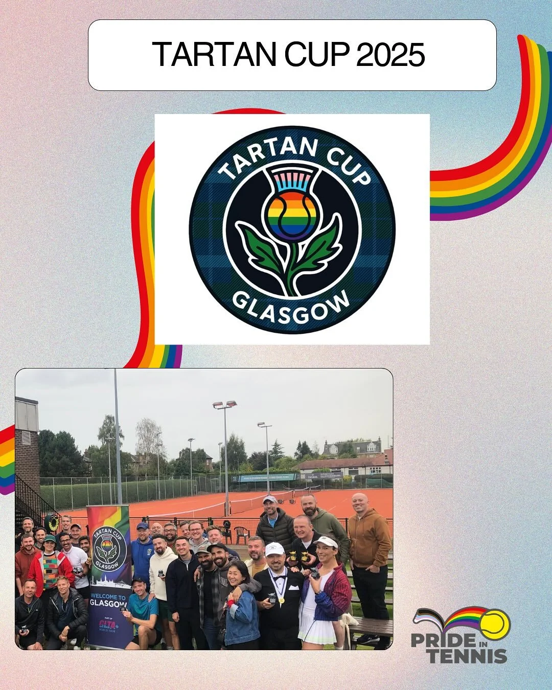 🏳️&zwj;🌈🎾 Huge congratulations to The Tartan Cup and @weegiewhackers on hosting their very first GLTA tournament this past weekend! 👏✨ What an incredible milestone for Scotland&rsquo;s LGBTQ+ tennis community &ndash; bringing players together fro