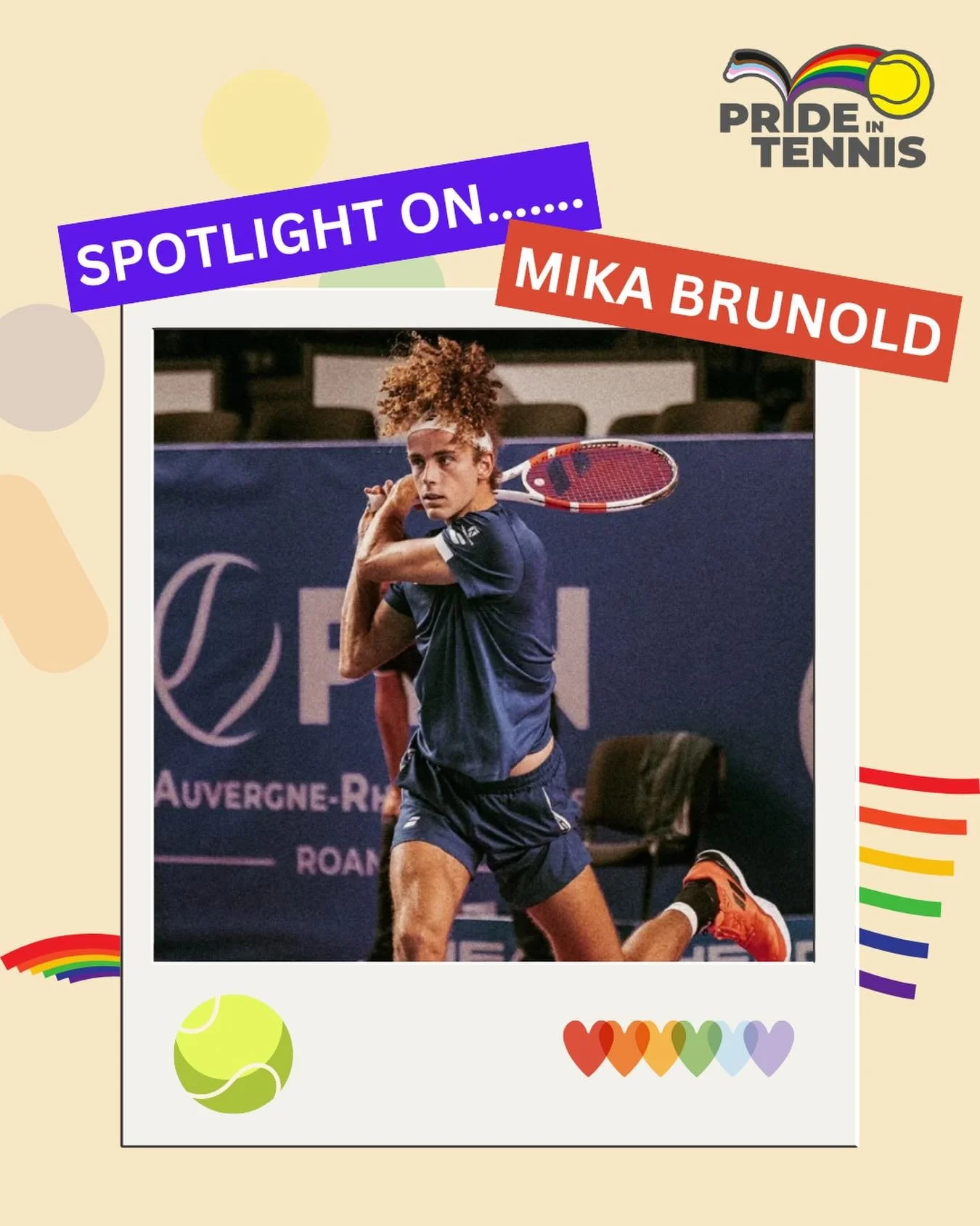 Proud moment for tennis 🎾🌈 &ndash; @mika_brunold has bravely come out as gay, becoming the second active male player on the ATP Tour to do so. At just 21, he reminds us that being true to yourself matters as much as every serve or back-hand. Let&rs
