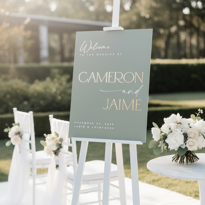 Wedding Welcome Sign - Rectangle