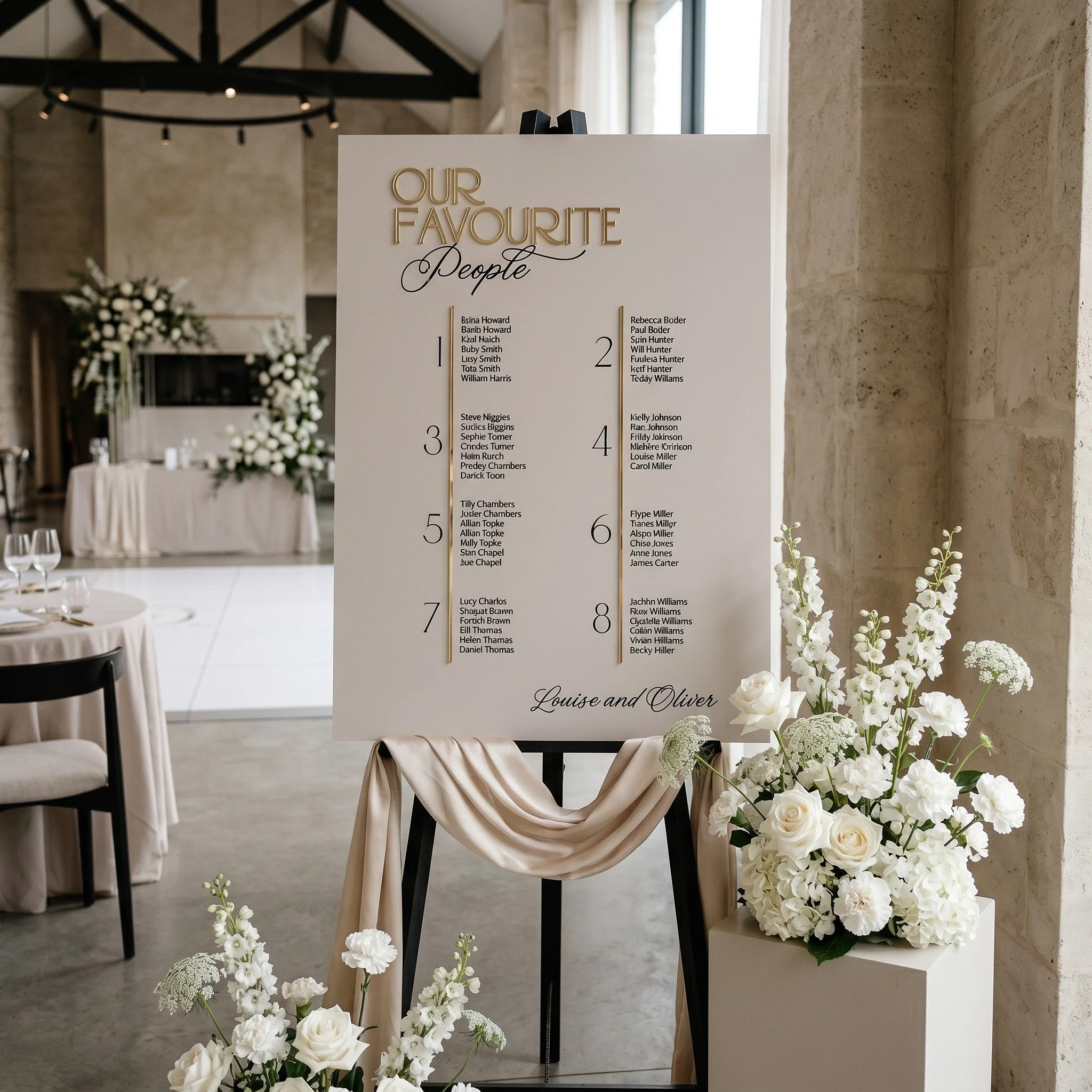 3D Line detailing Seating Plan