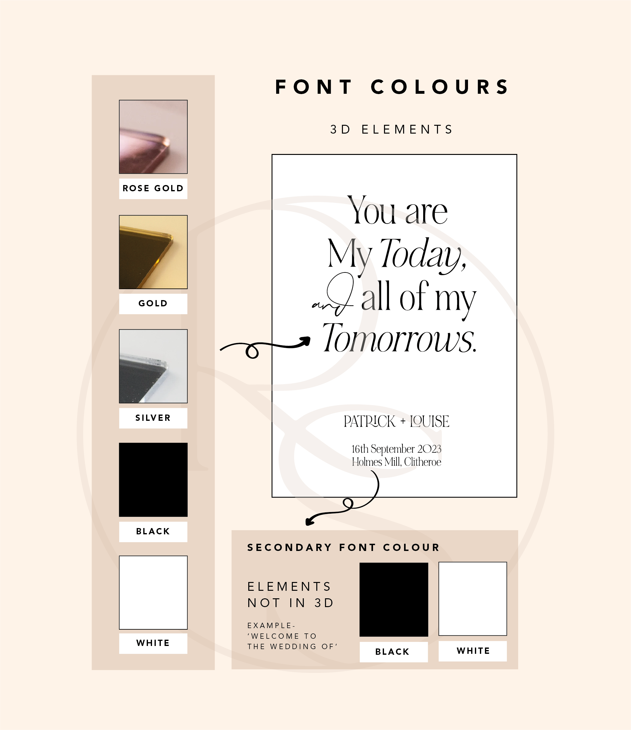 ' Mr & Mrs ' Cake topper — Rose Signage Co.