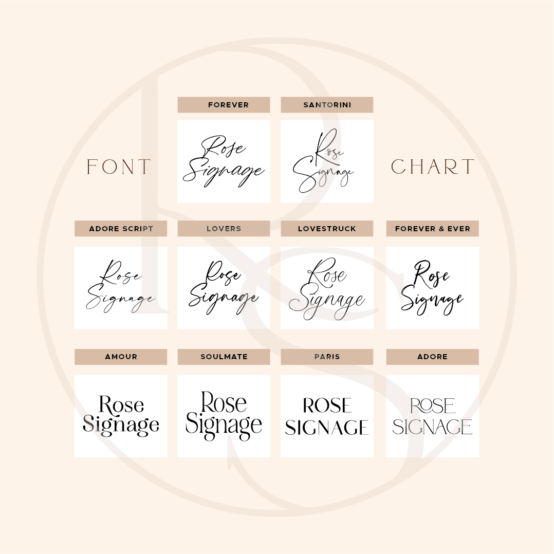 Seating plan + Welcome sign Bundle — Rose Signage Co.