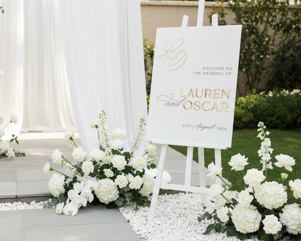 Luxury Wedding Signage — 15% Off This January
