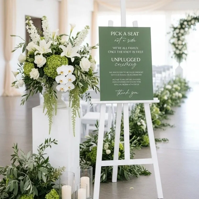 Pick a Seat + Unplugged Ceremony Sign
