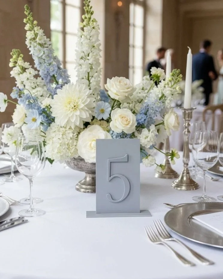 Mini 'Rectangle' Table Numbers. Numbers Only.