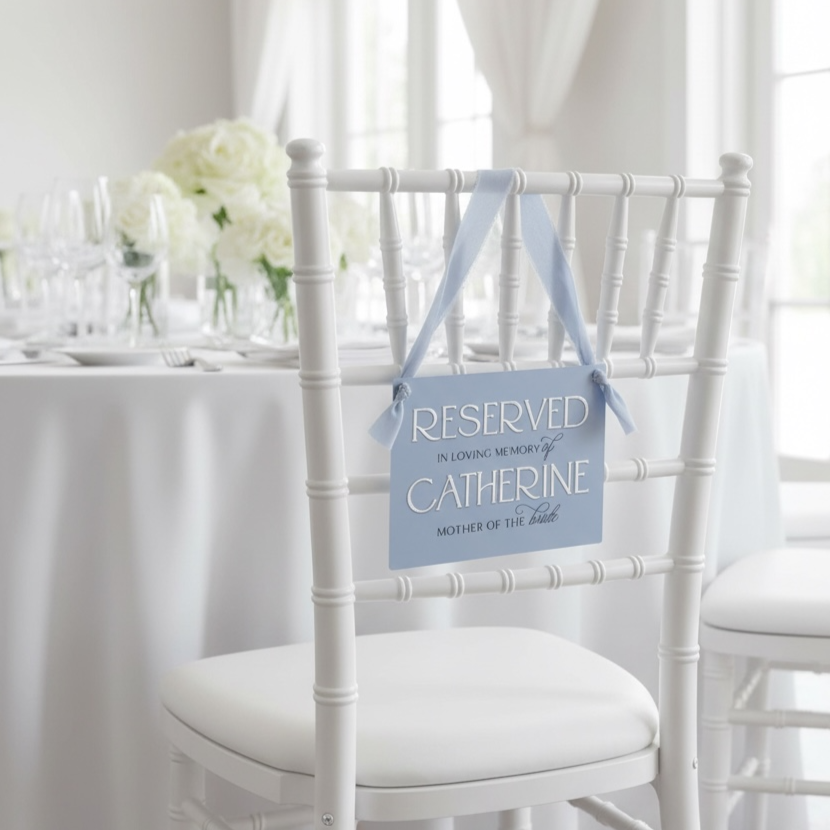 Reserved 'In Loving Memory' Sign