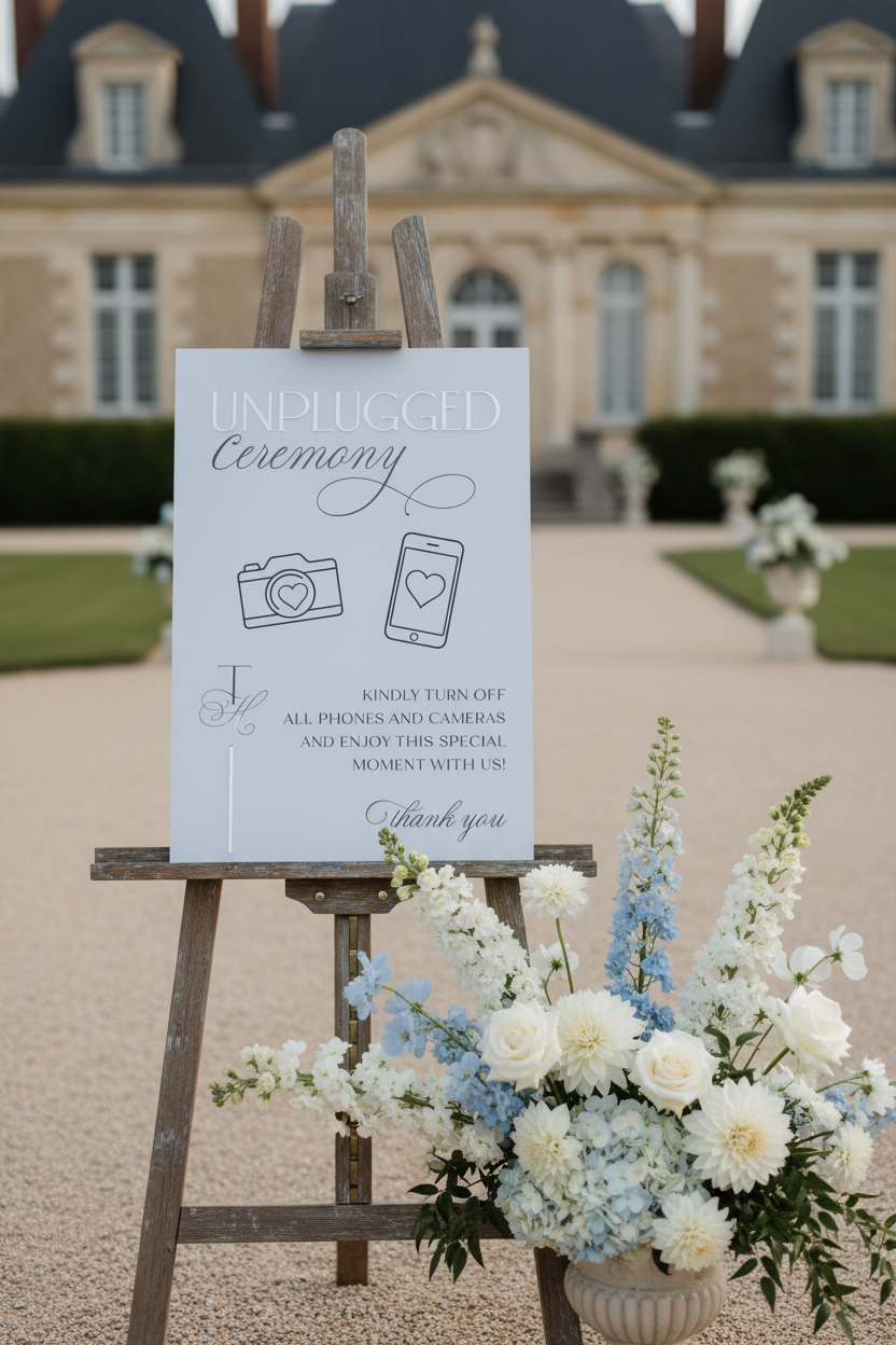 Unplugged Ceremony Sign