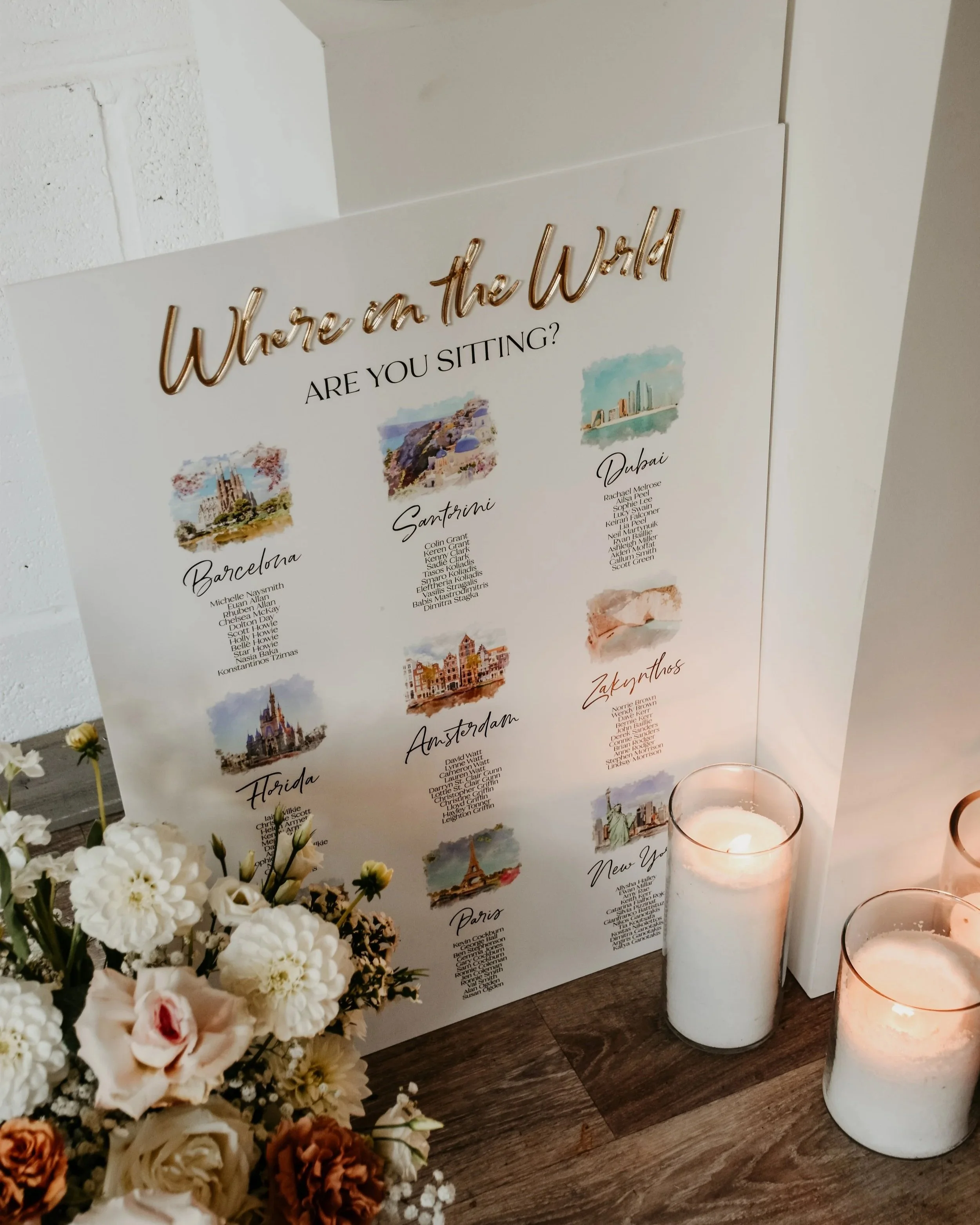 'Watercolour Images'  Rectangle Seating Plan